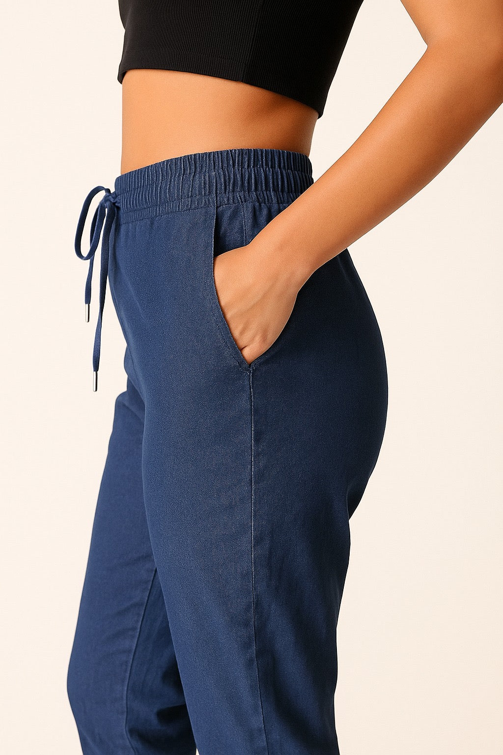 Jeans con Elastico in vita