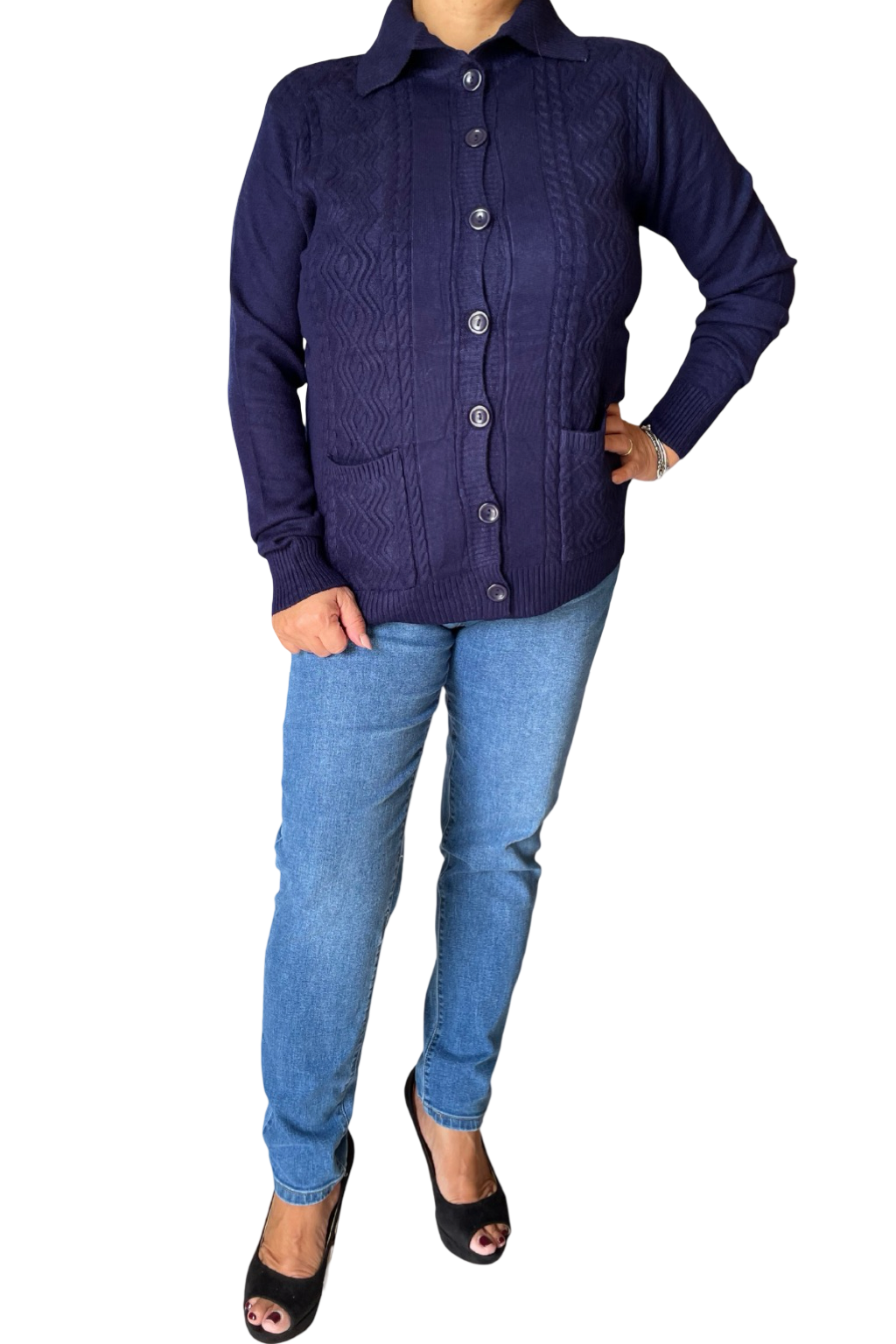 Cardigan con bottoni