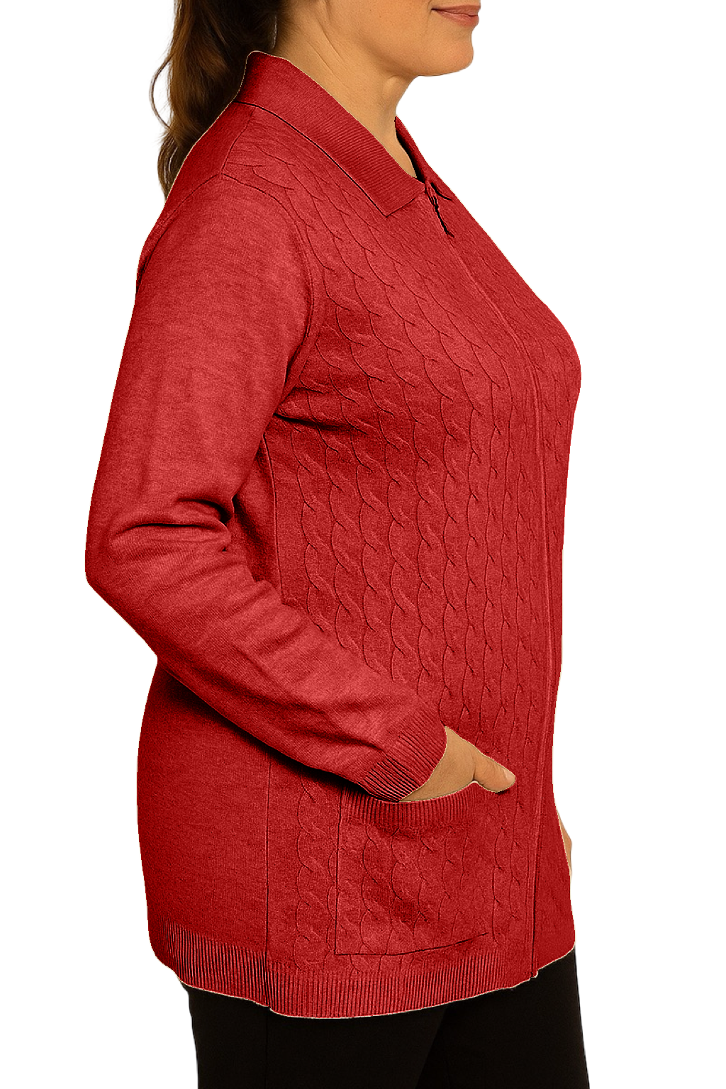 Maglione con Zip e Tasche