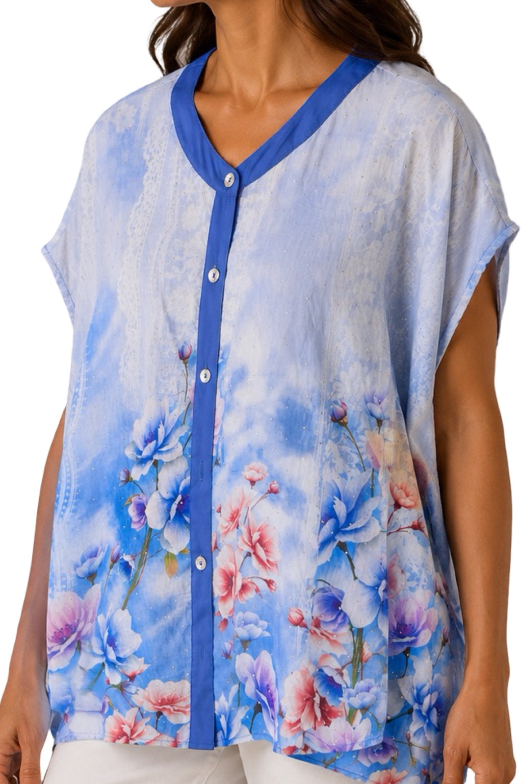 Blusa con brillantini