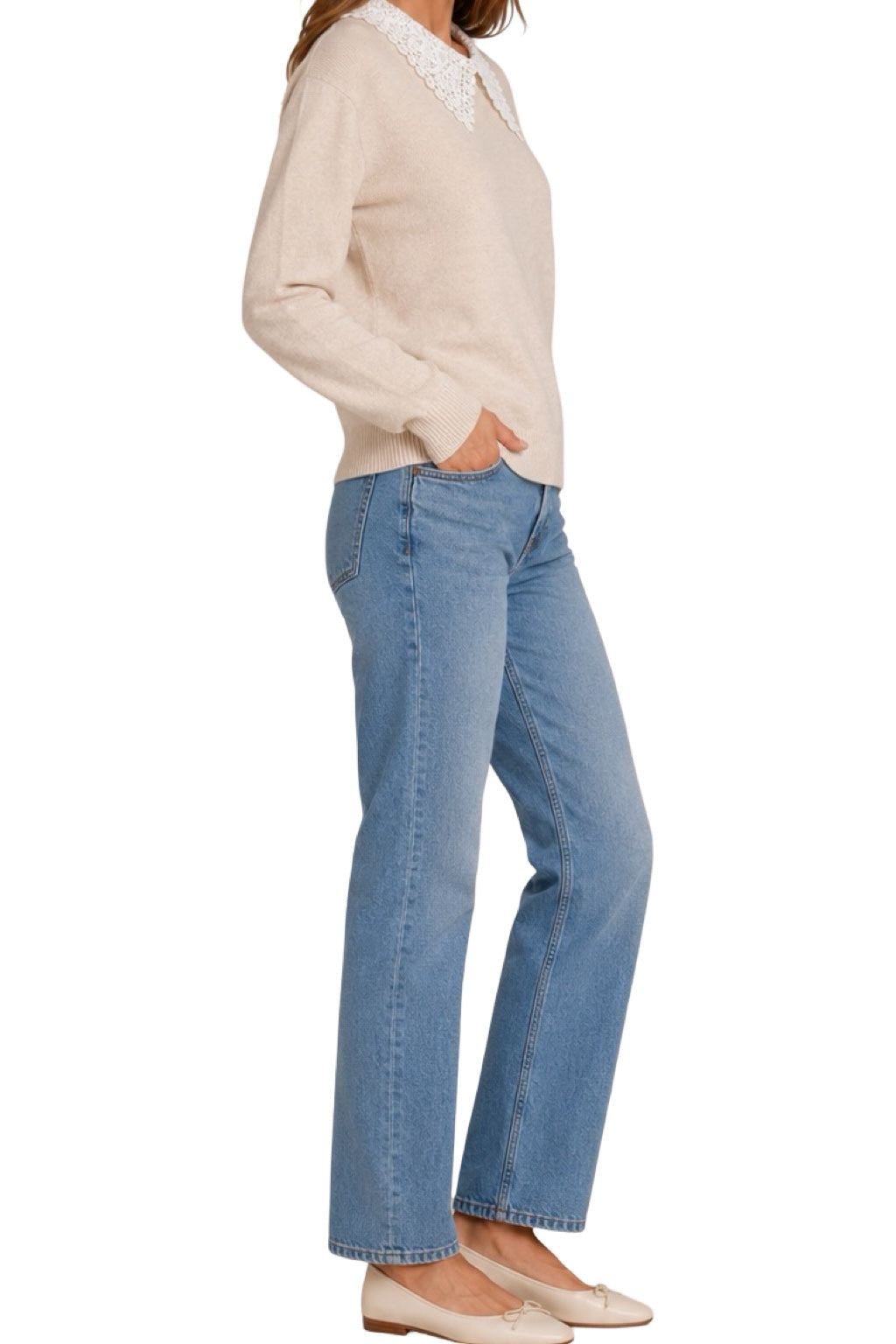Maglia Colletto in Pizzo