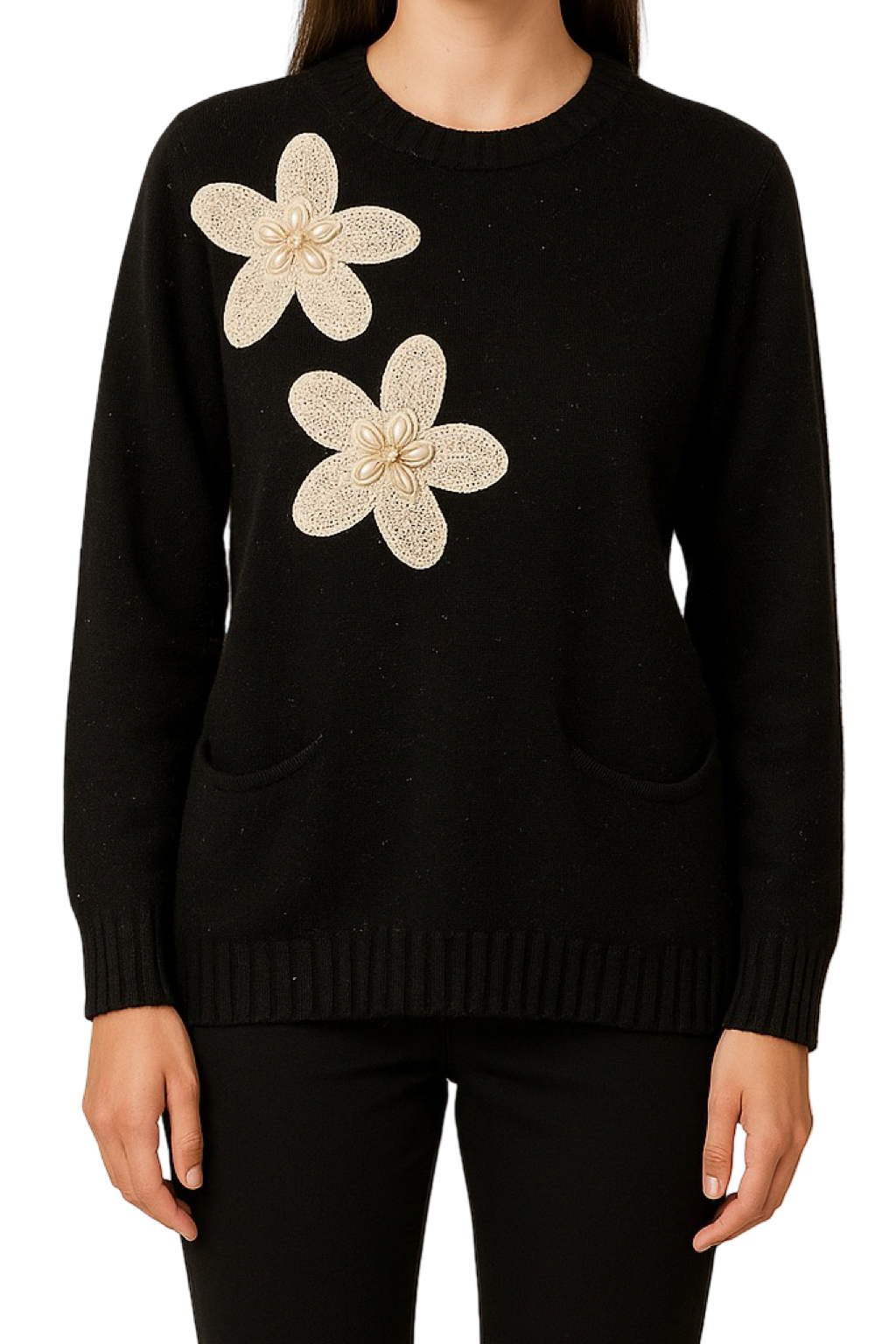 Maglione Macramé con tasche