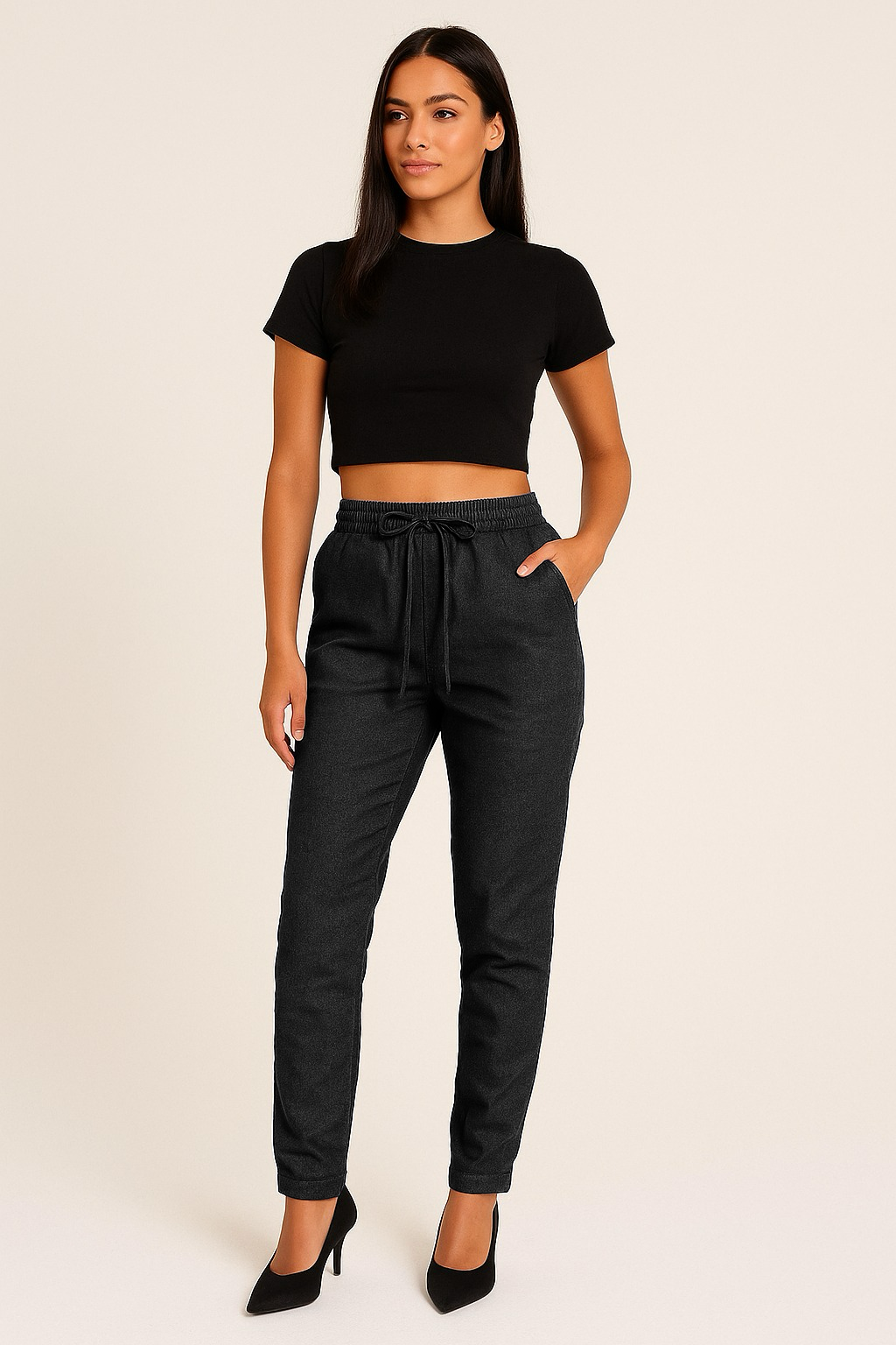 Jeans con Elastico in vita