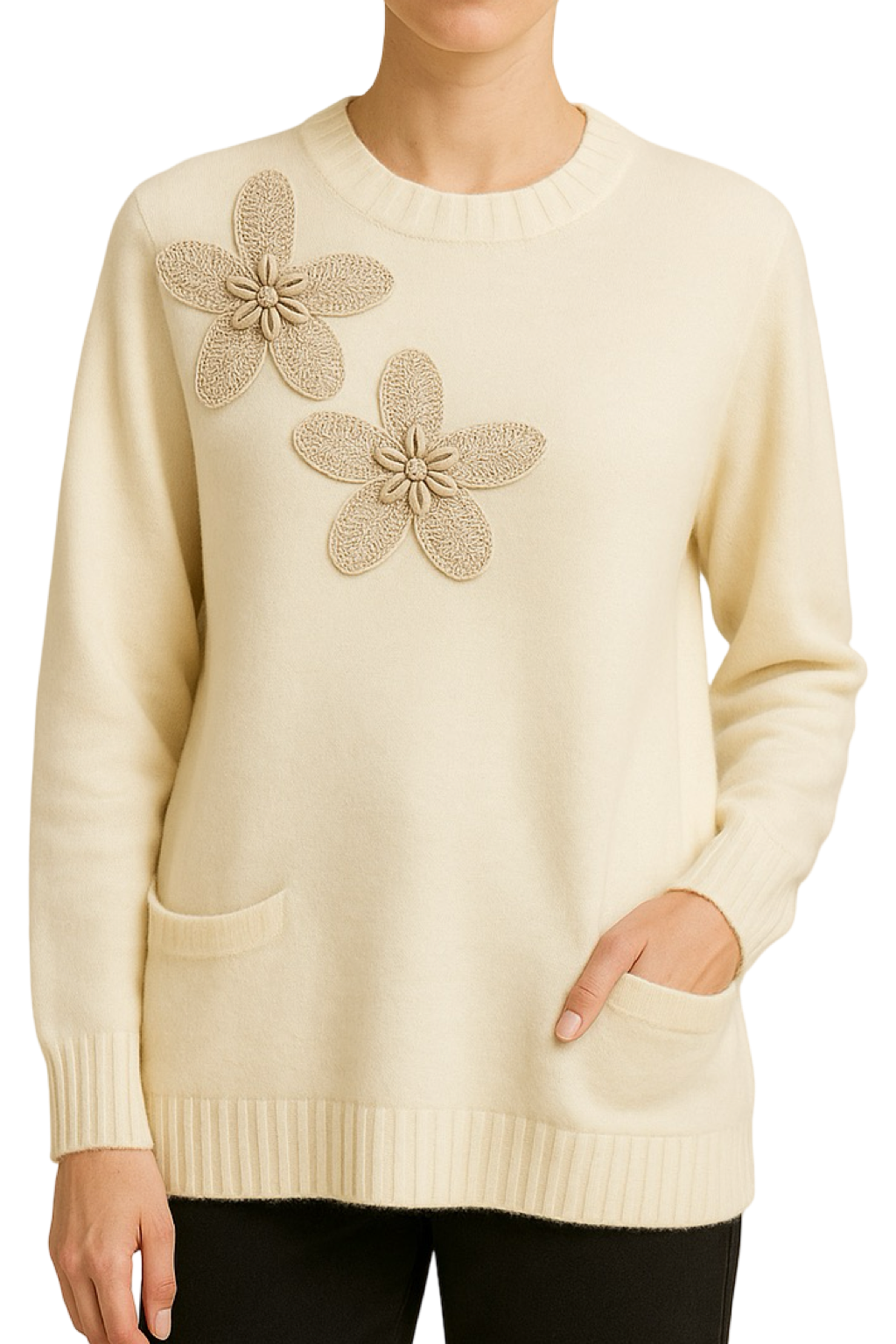 Maglione Macramé con tasche