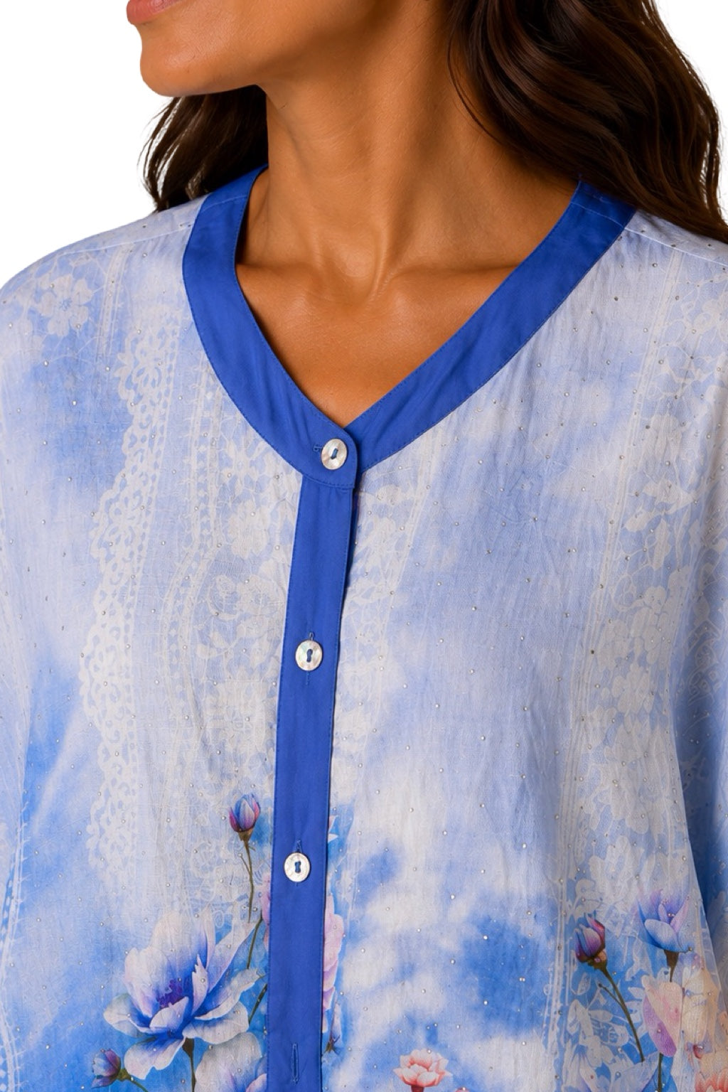 Blusa con brillantini
