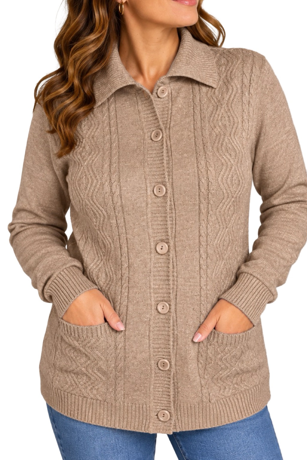 Cardigan Bottoni e Tasche