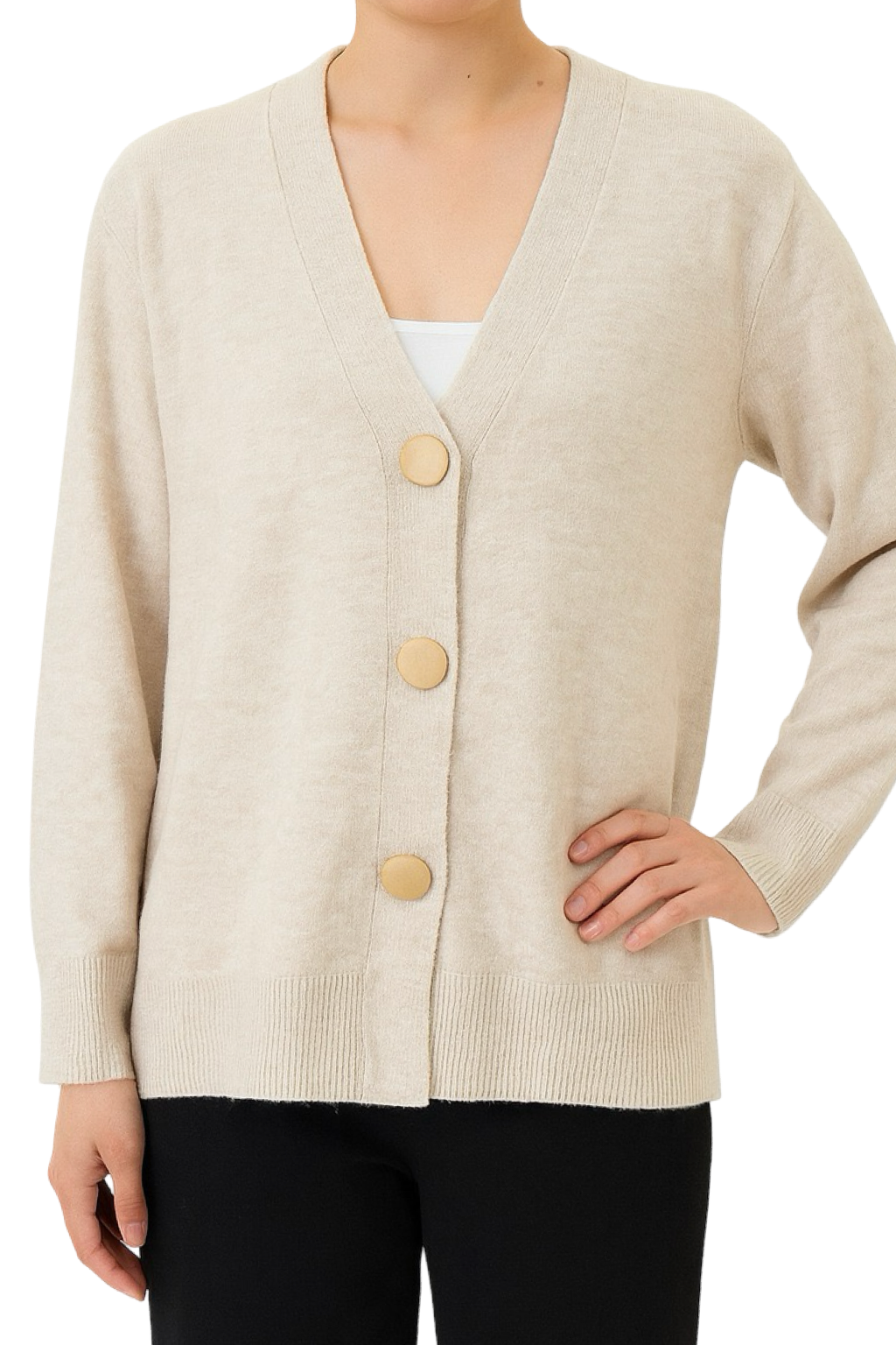 Cardigan Bottoni Dorati