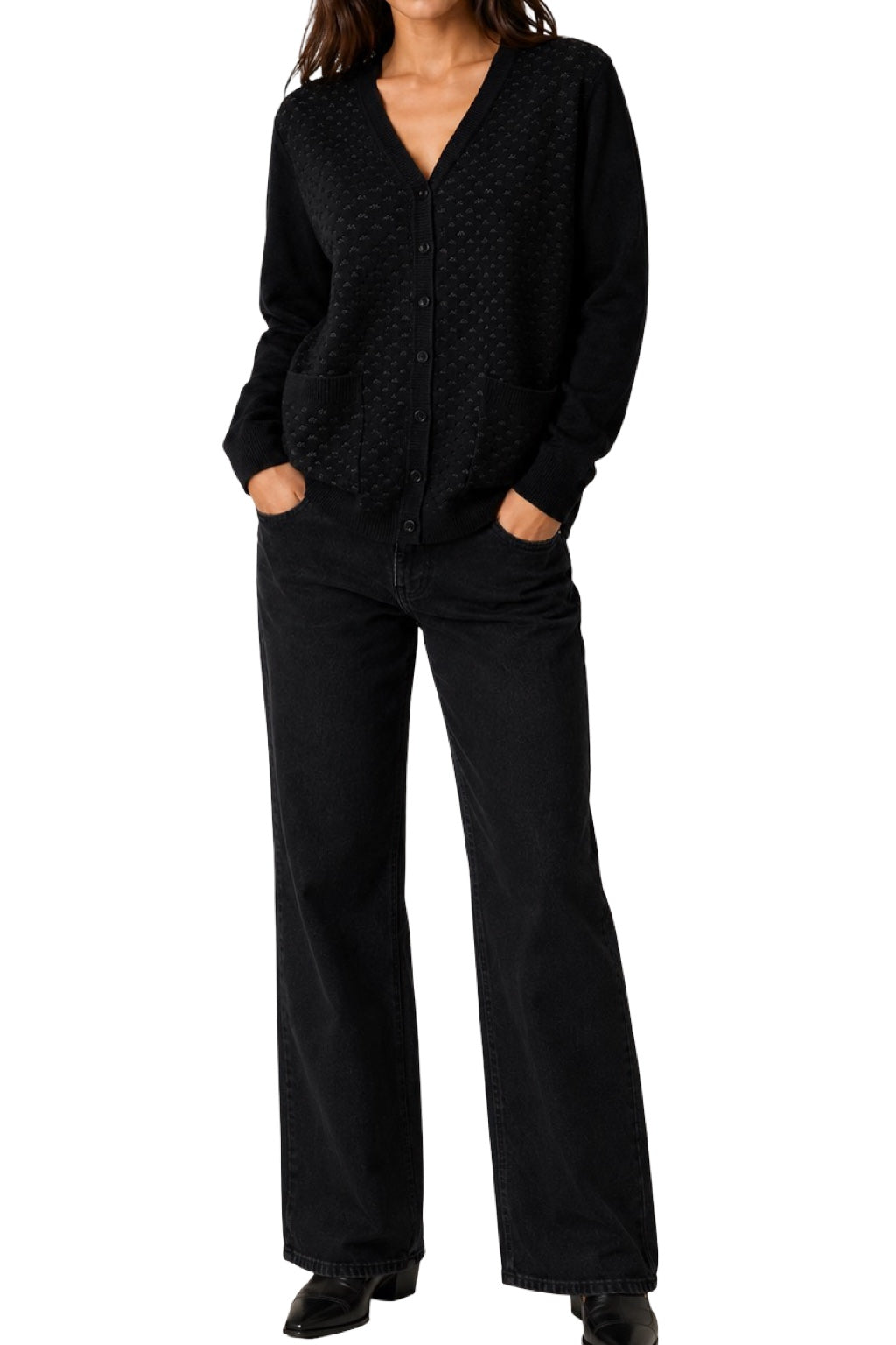 Cardigan Traforato con tasche