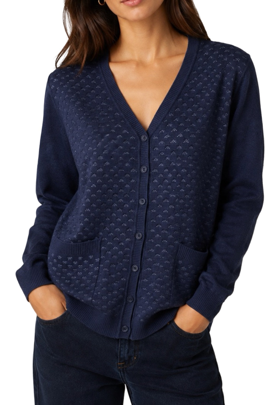 Cardigan Traforato con tasche