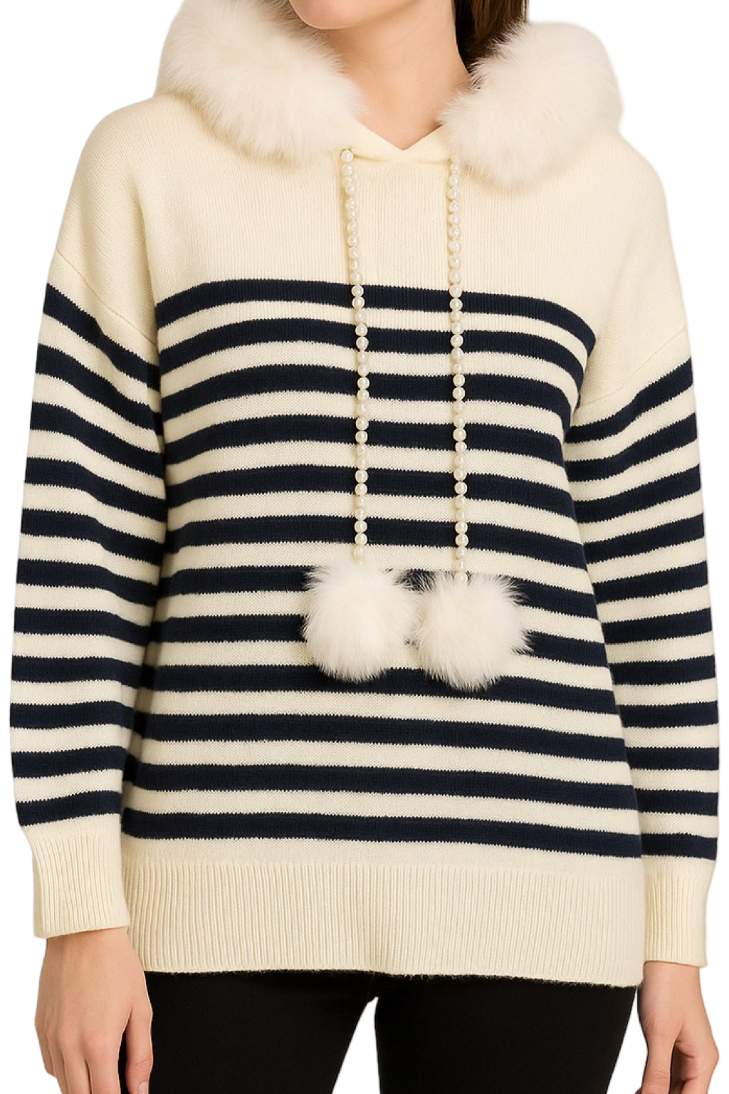 Maglione con pon pon