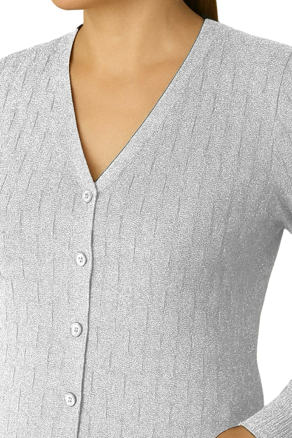 Maglia Glitter con bottoncini