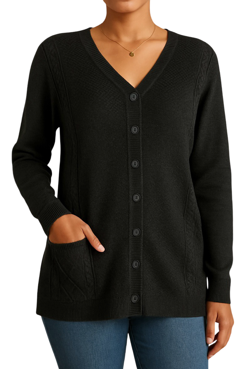 Cardigan Bottoncini e Tasche