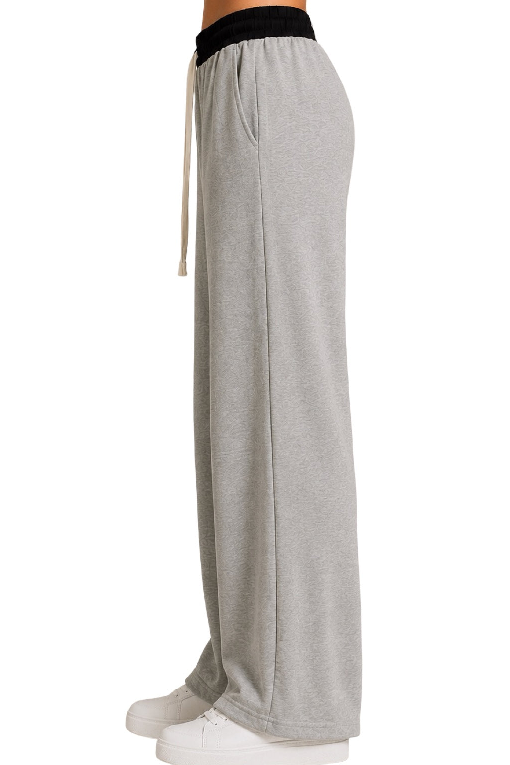Pantaloni Tuta Elastico a Contrasto
