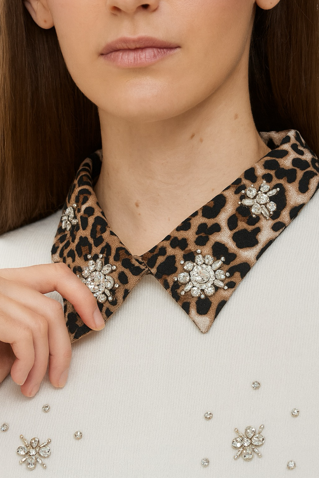 Maglia Colletto Fantasia