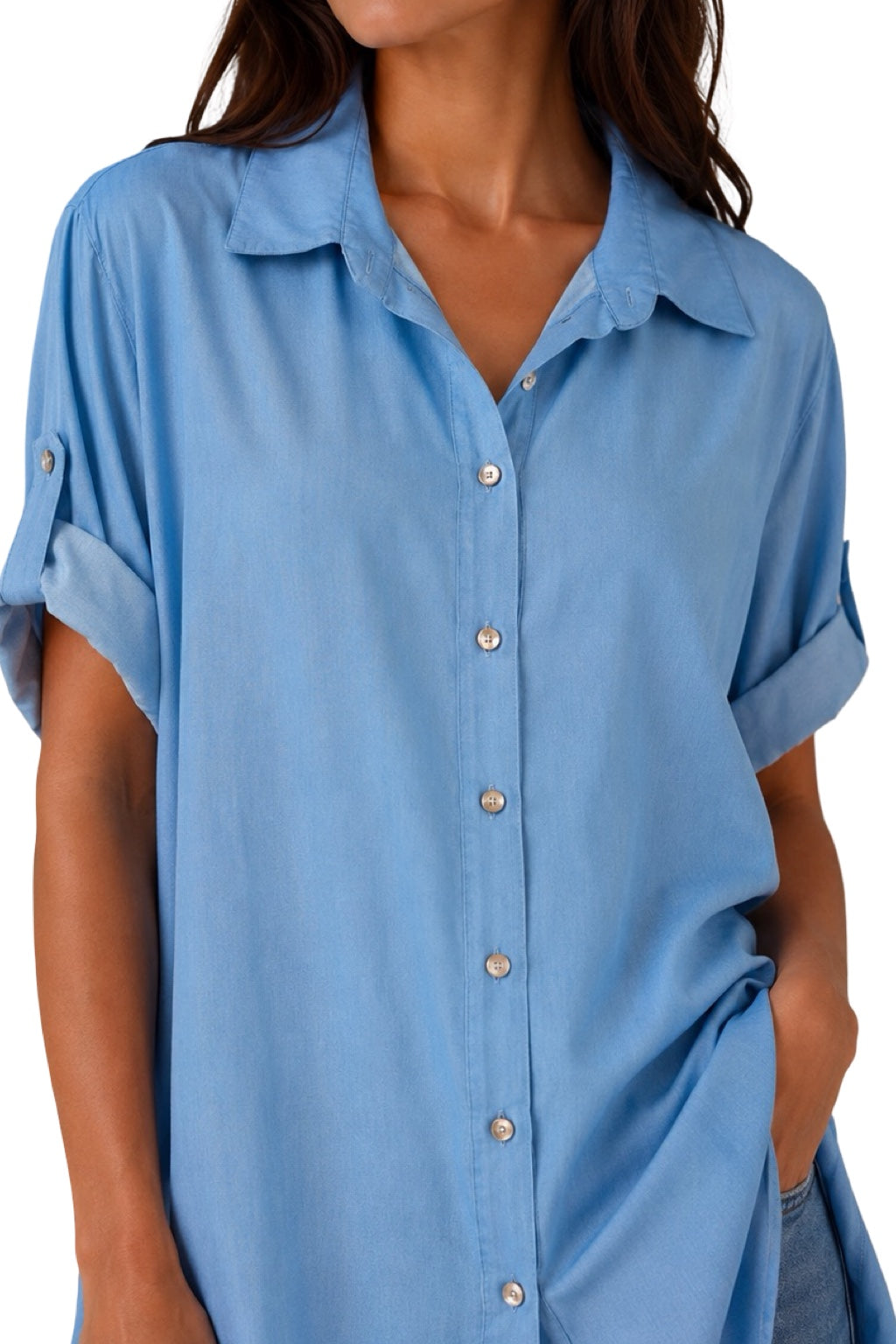Camicia Lunga Jeans