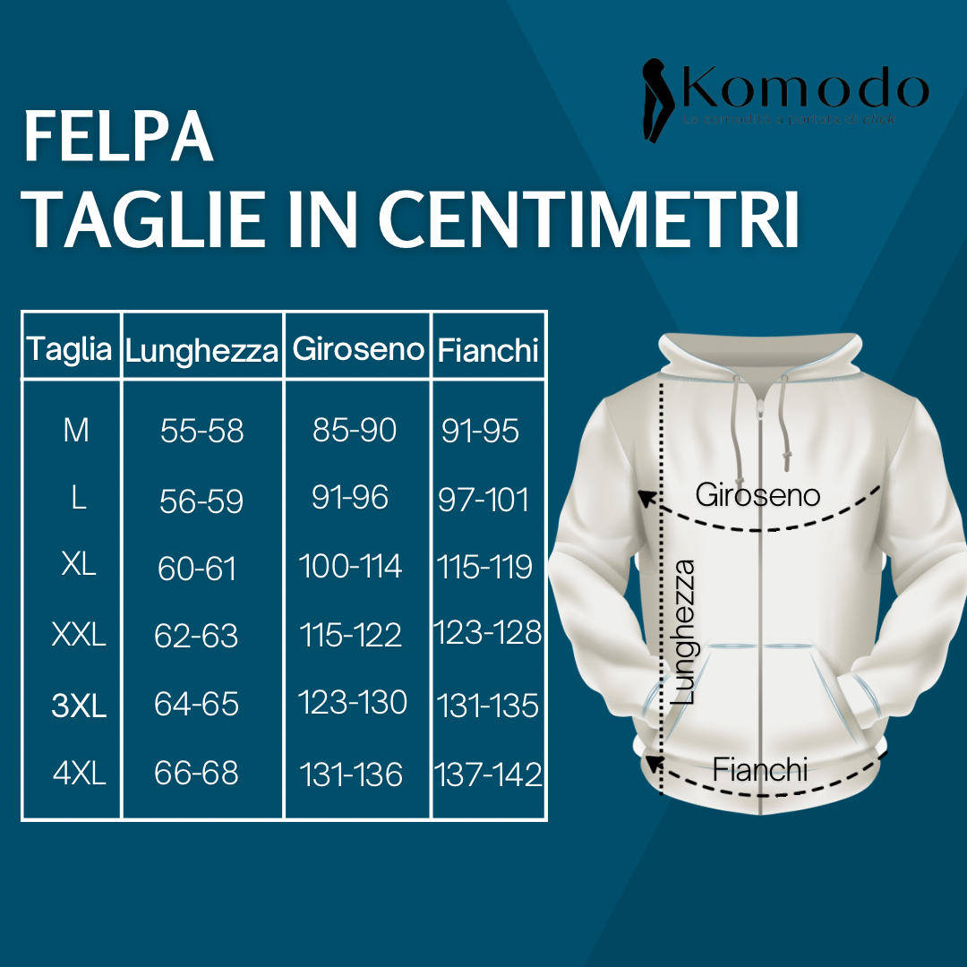 Felpa uomo chiusa con cappuccio