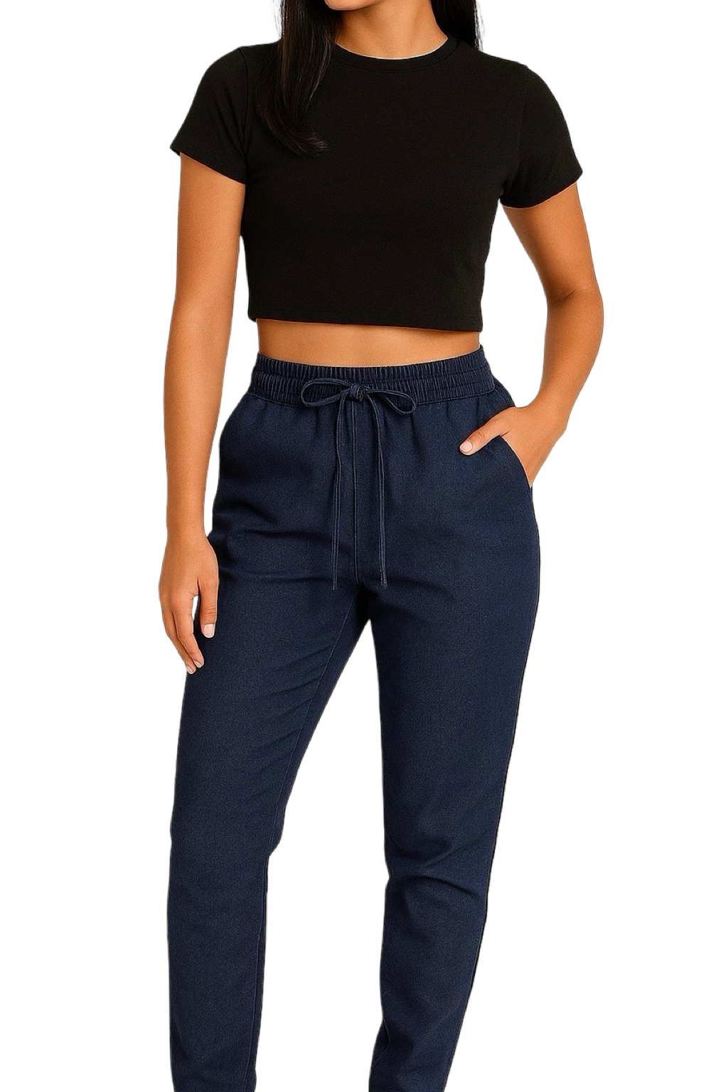 Jeans con Elastico in vita