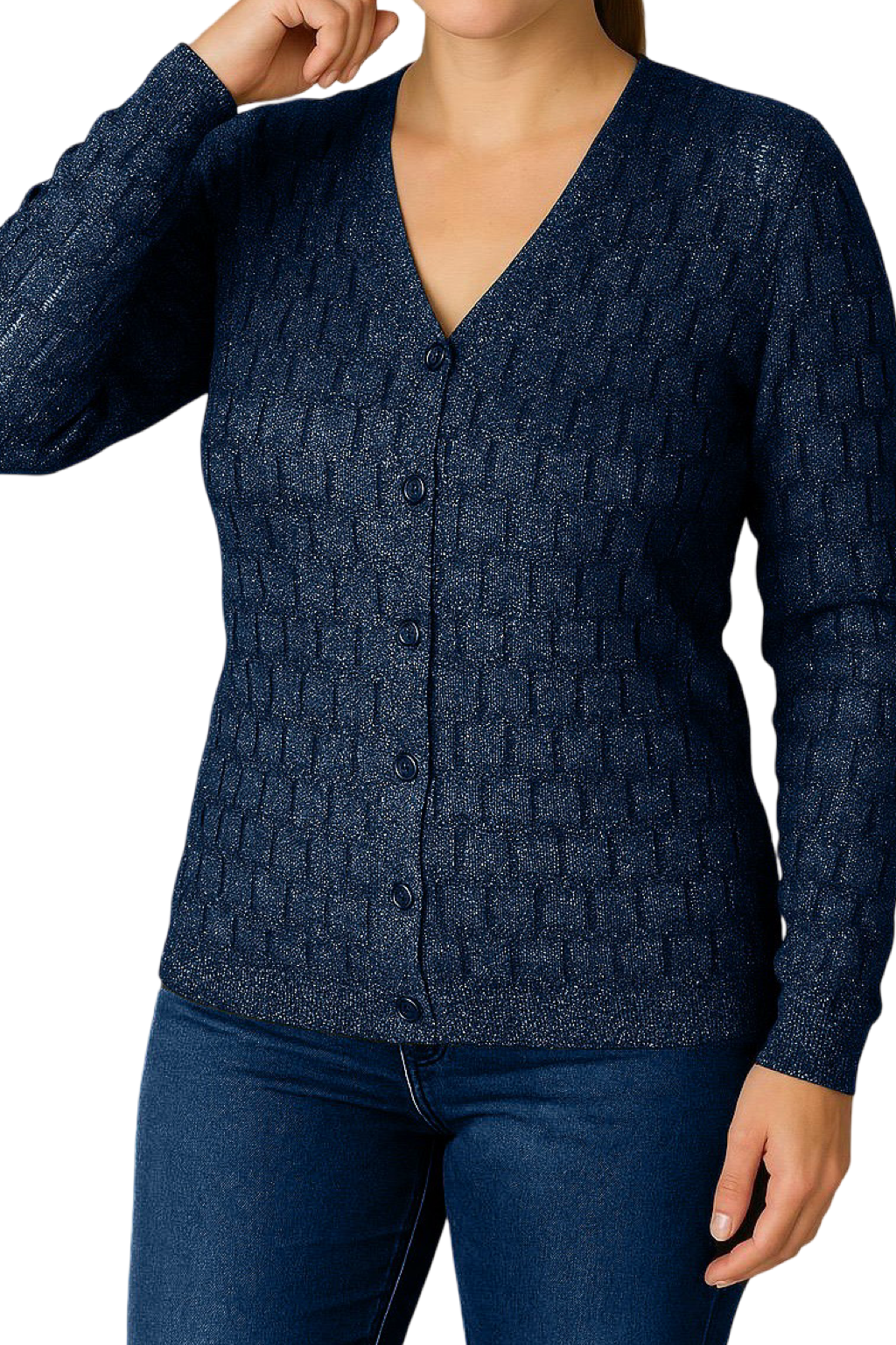 Maglia Glitter con bottoncini