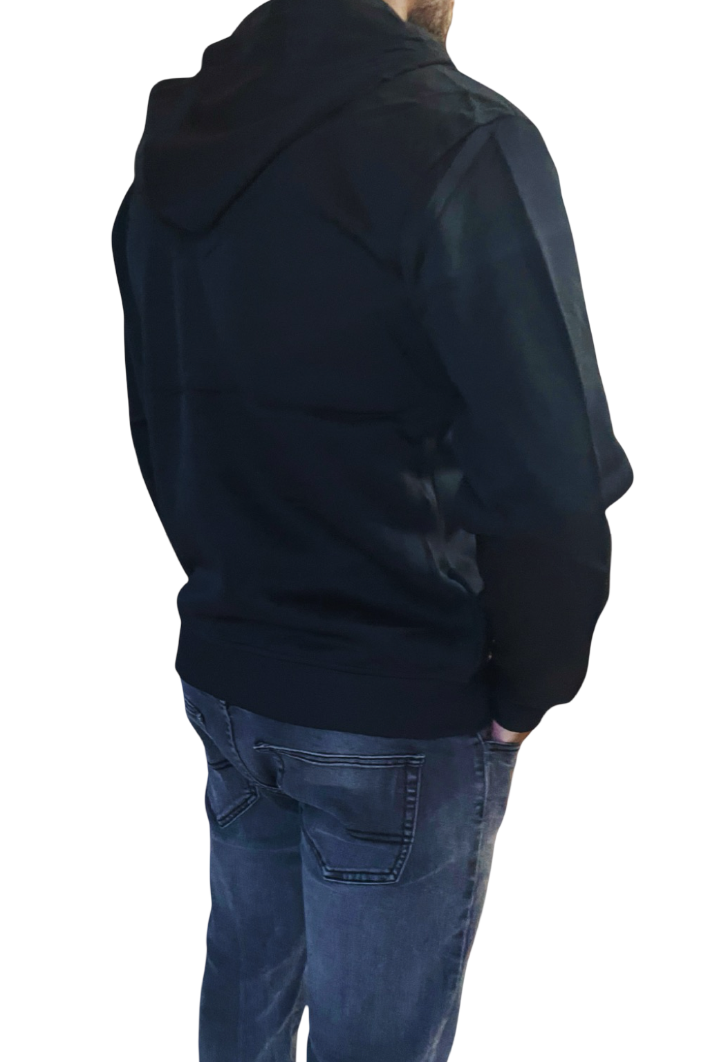 Felpa uomo con zip e cappuccio