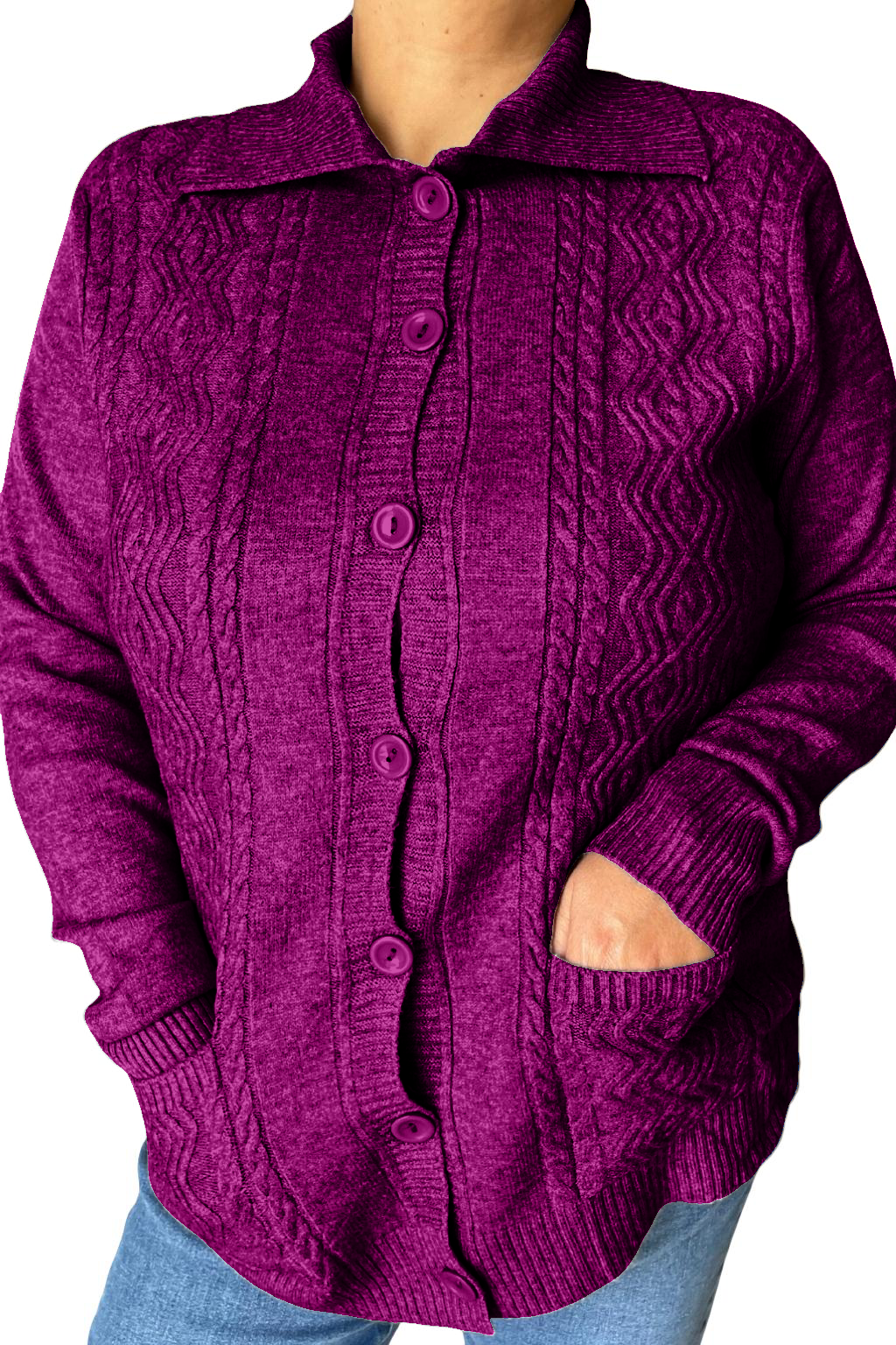 Cardigan con bottoni