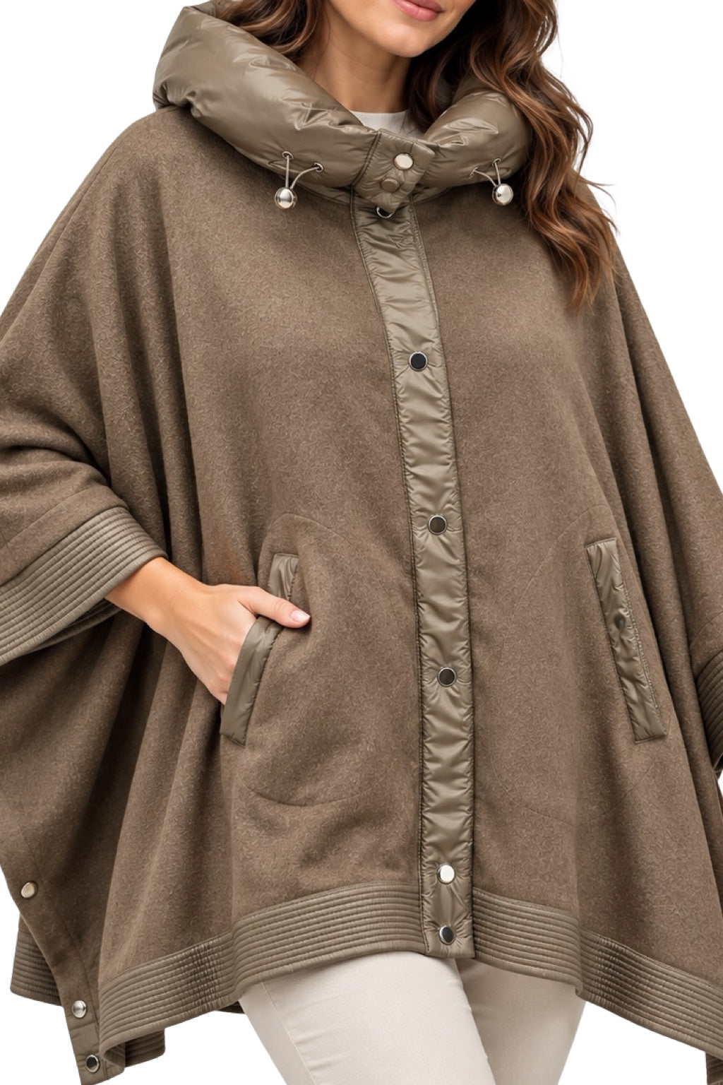 Mantella/Poncho Collo Imbottito