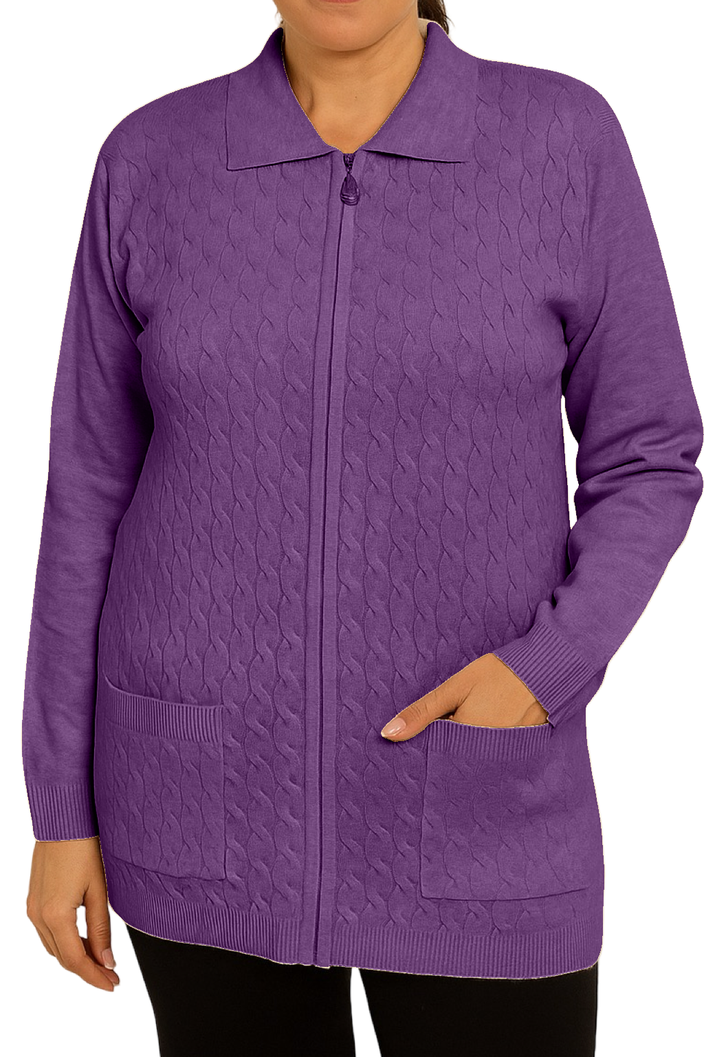 Maglione con Zip e Tasche