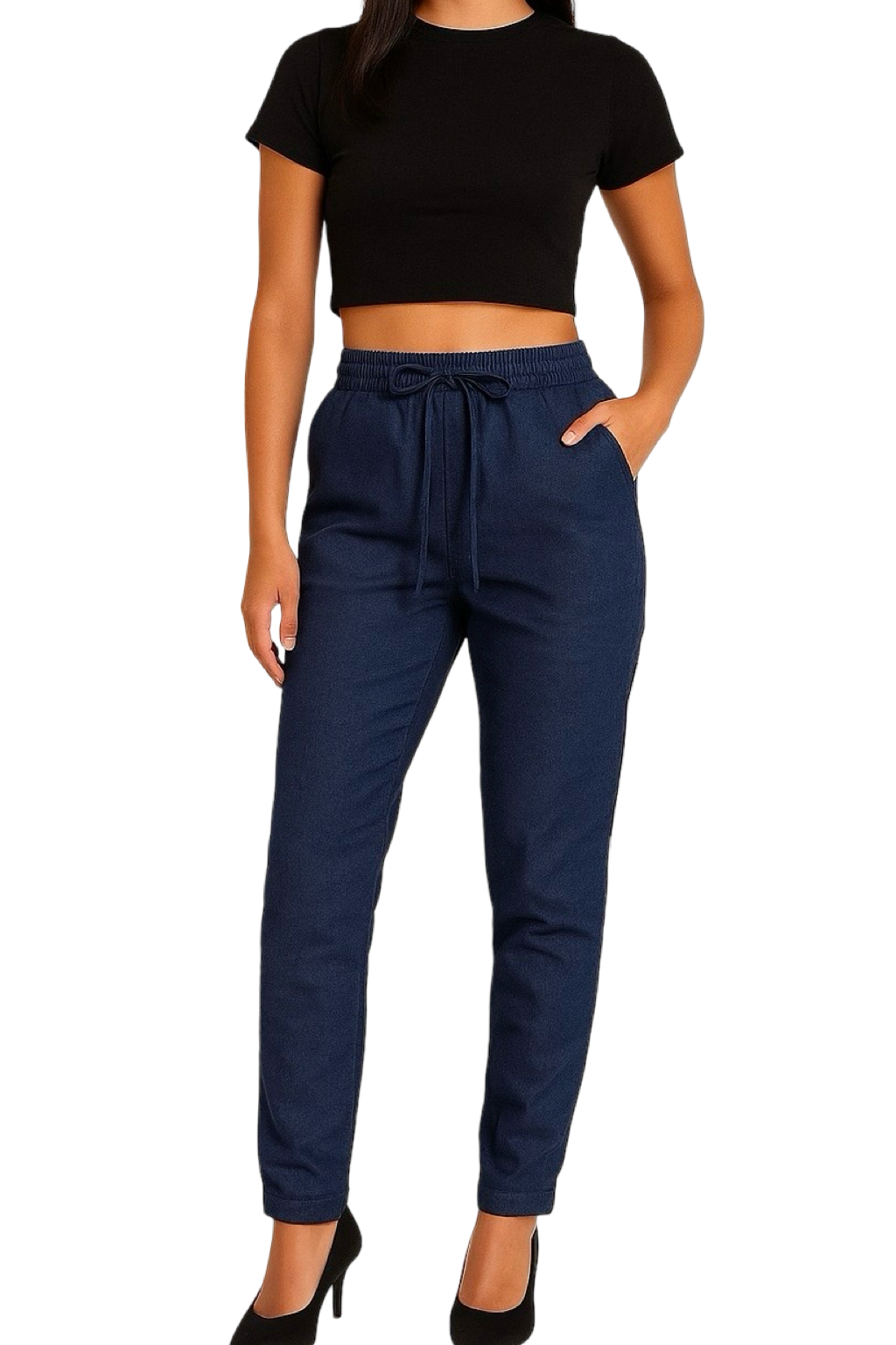 Jeans con Elastico in vita