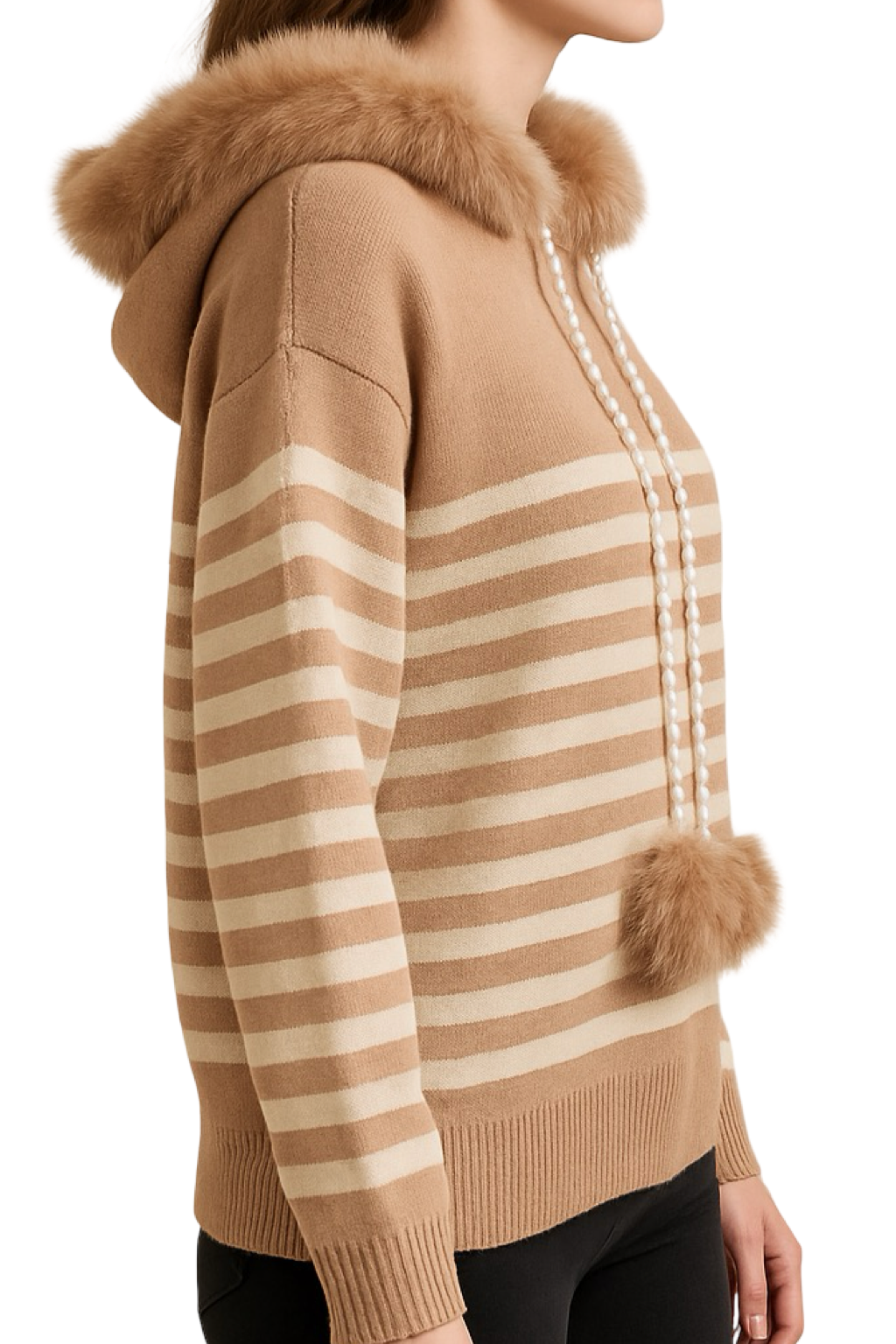 Maglione con pon pon