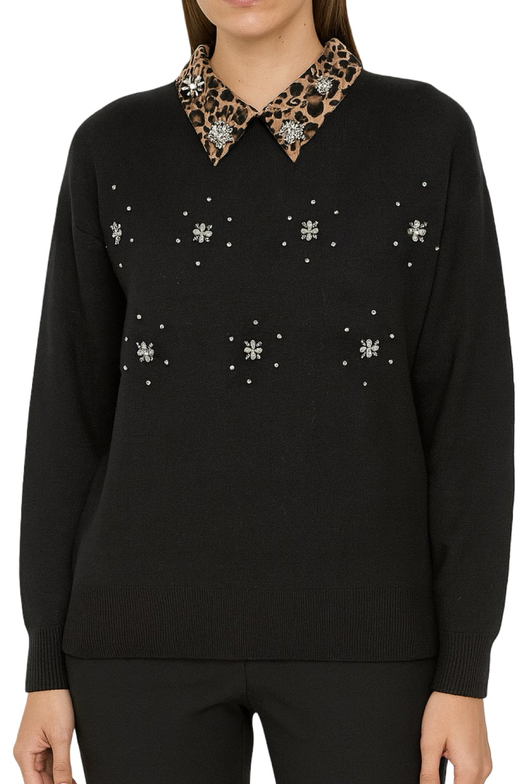 Maglia Colletto Fantasia