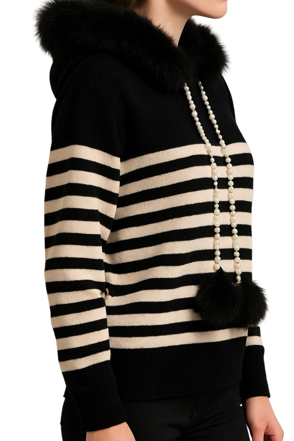 Maglione con pon pon