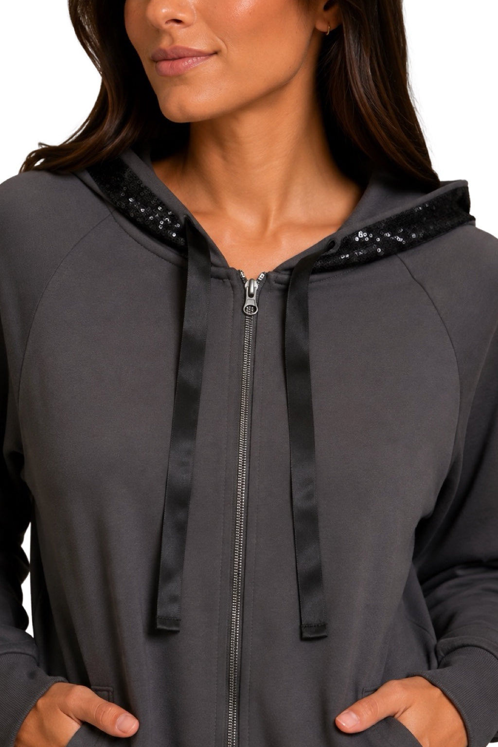 Tuta donna Cappuccio Pailettes