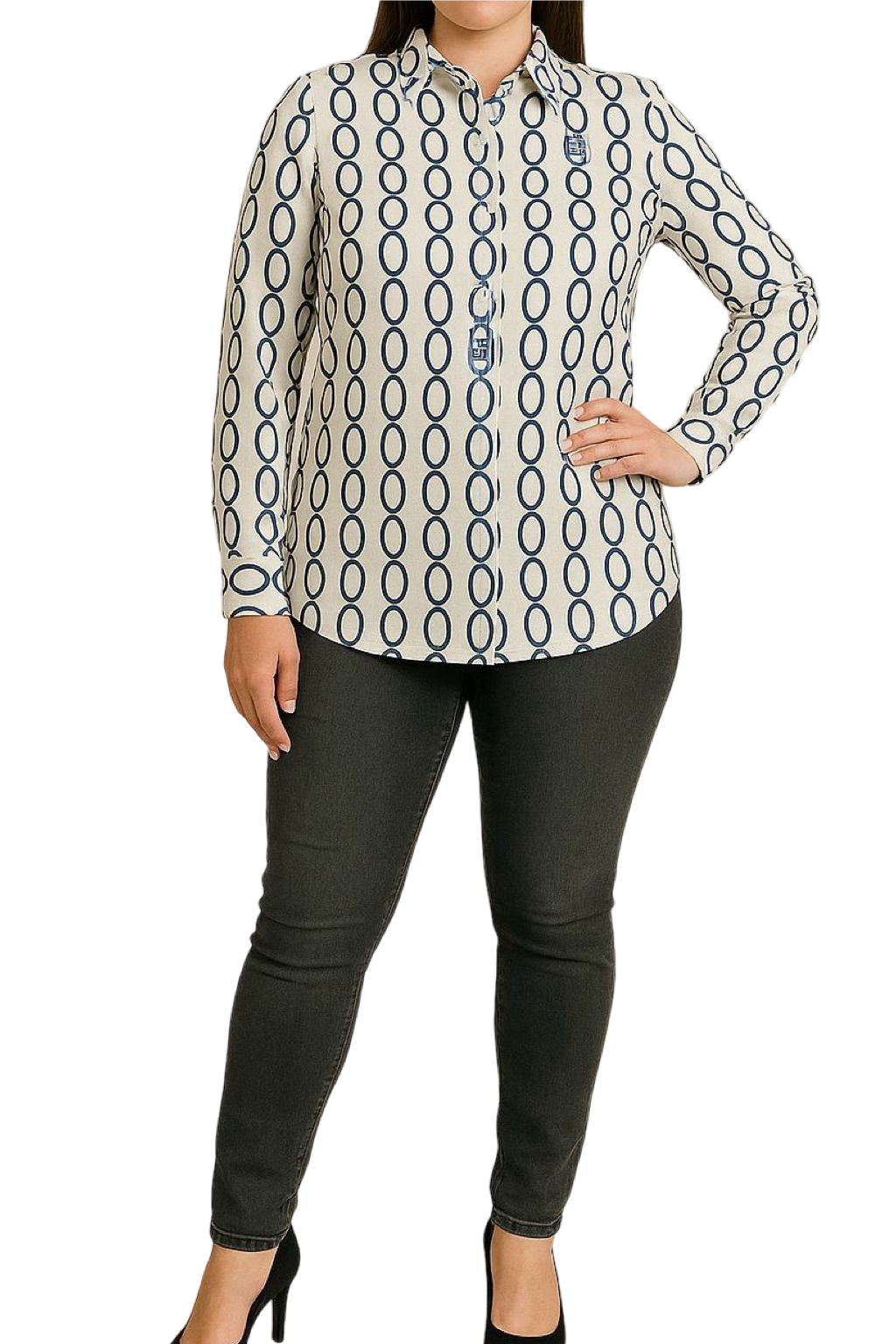Camicia Raso Fantasia Anelli
