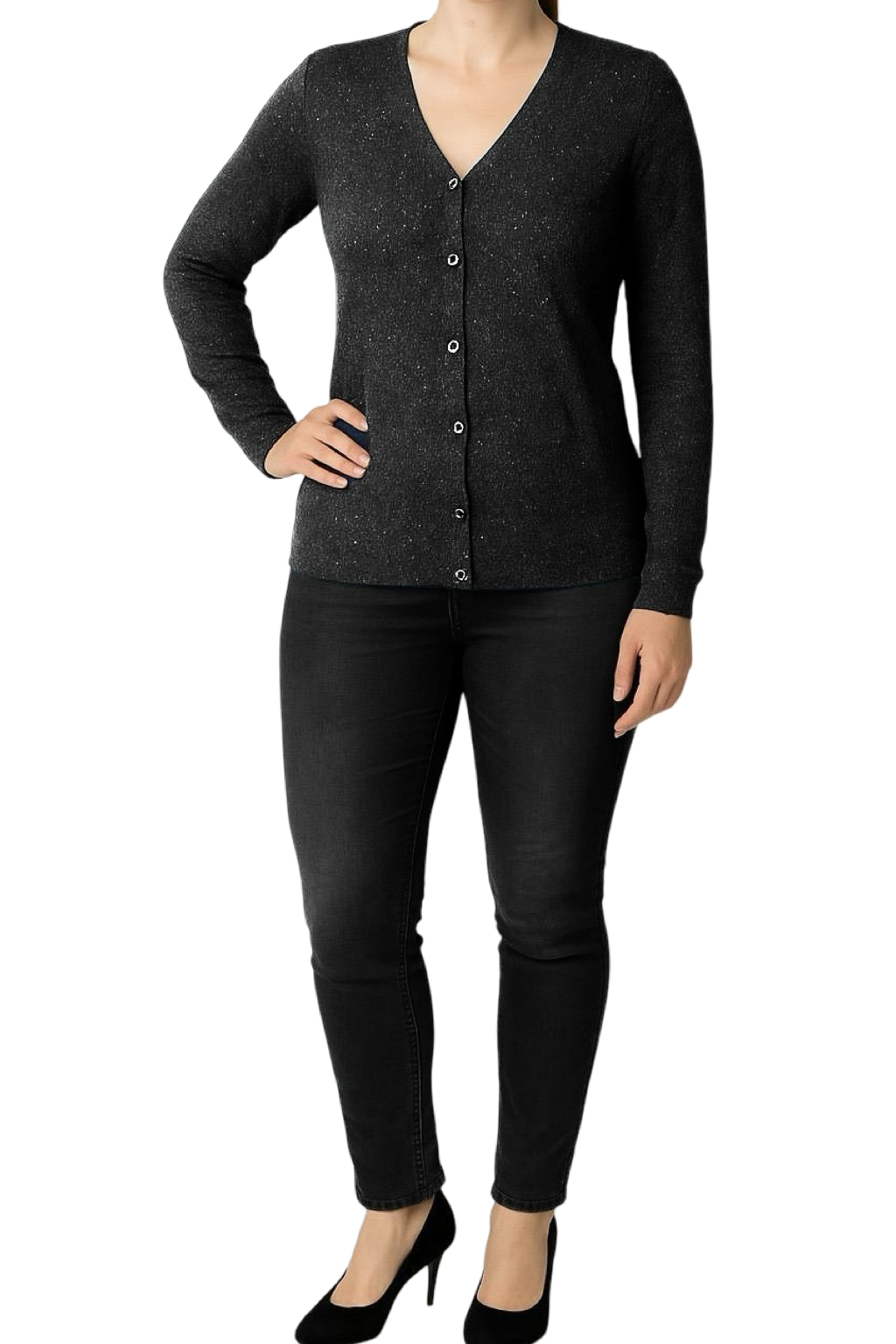 Maglia Glitter con bottoncini