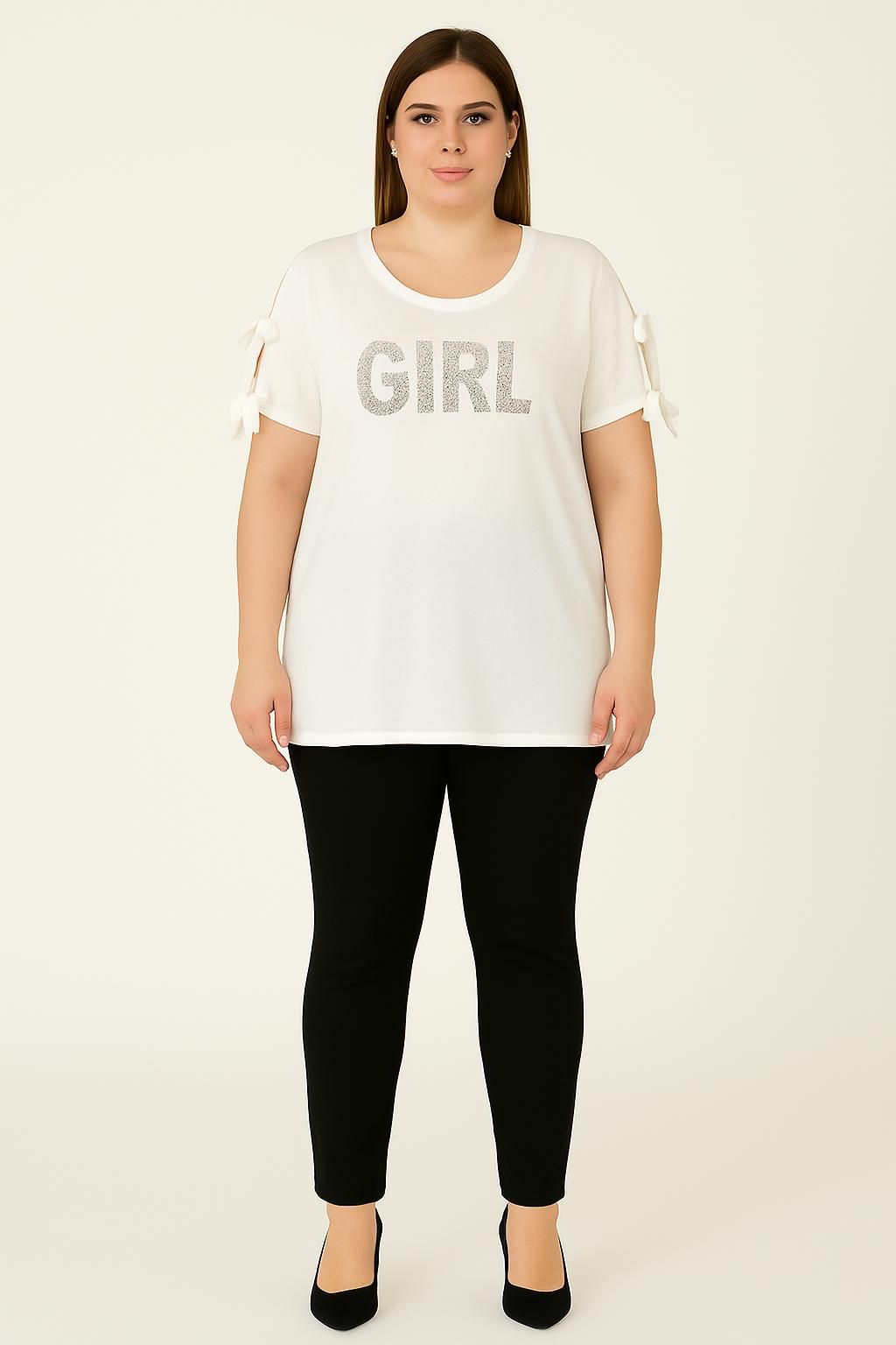 Maglia spalle scoperte con fiocchi