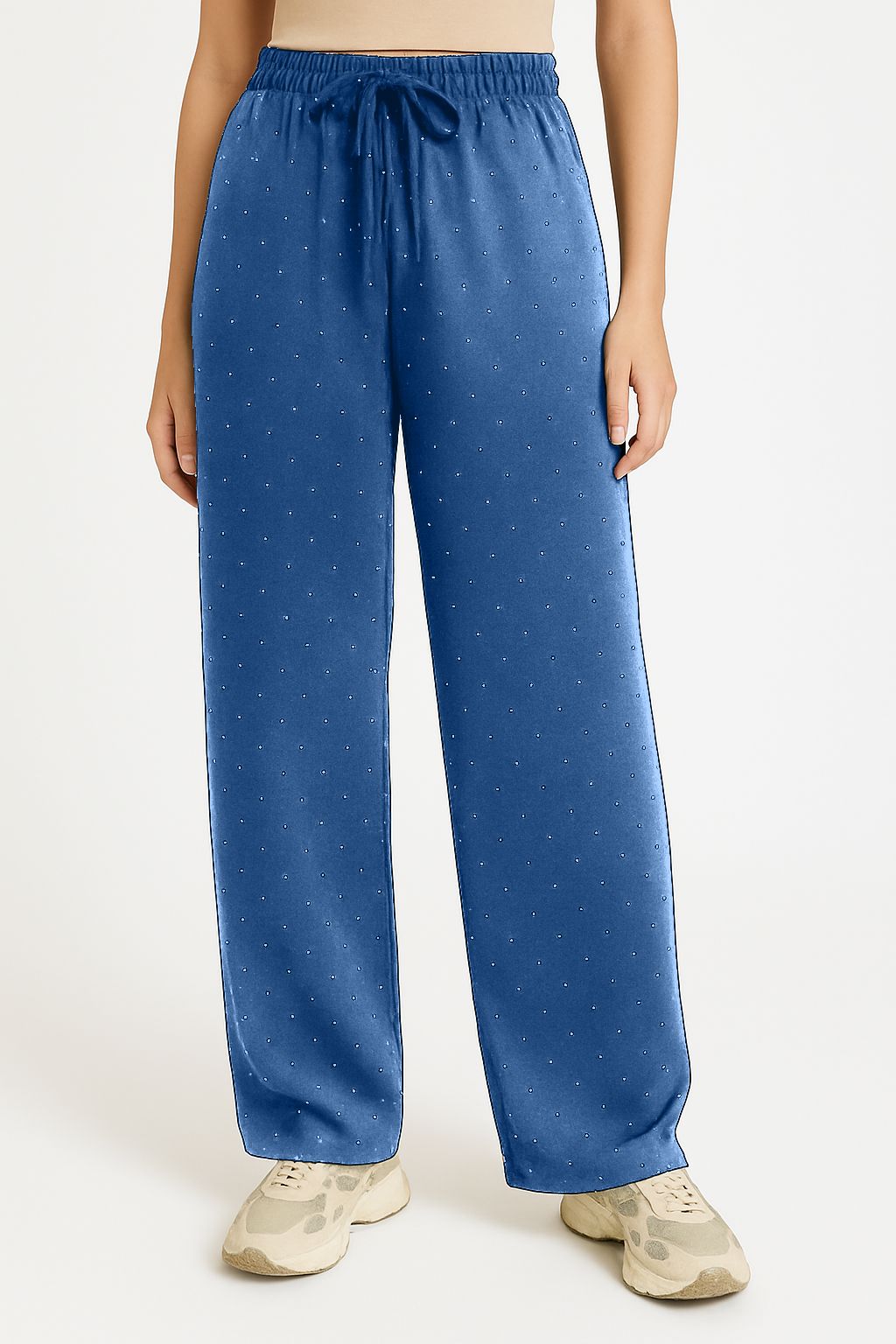 Pantaloni palazzo brillantini