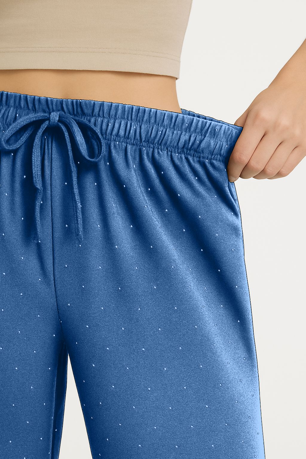 Pantaloni palazzo brillantini