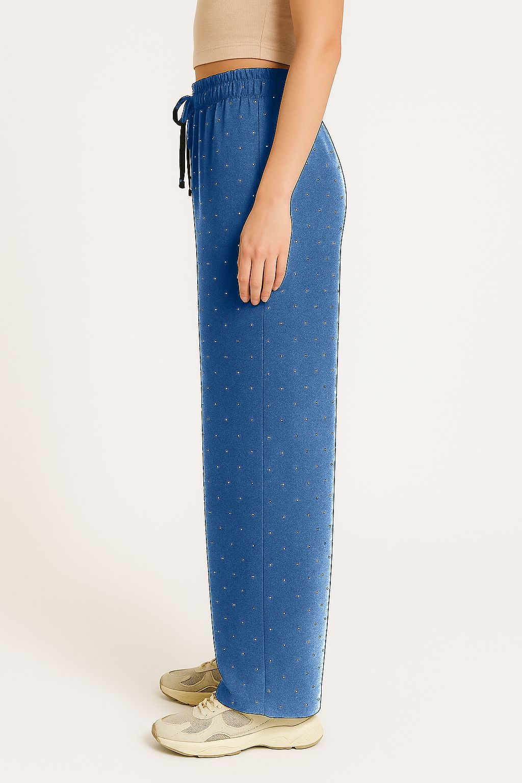 Pantaloni palazzo brillantini