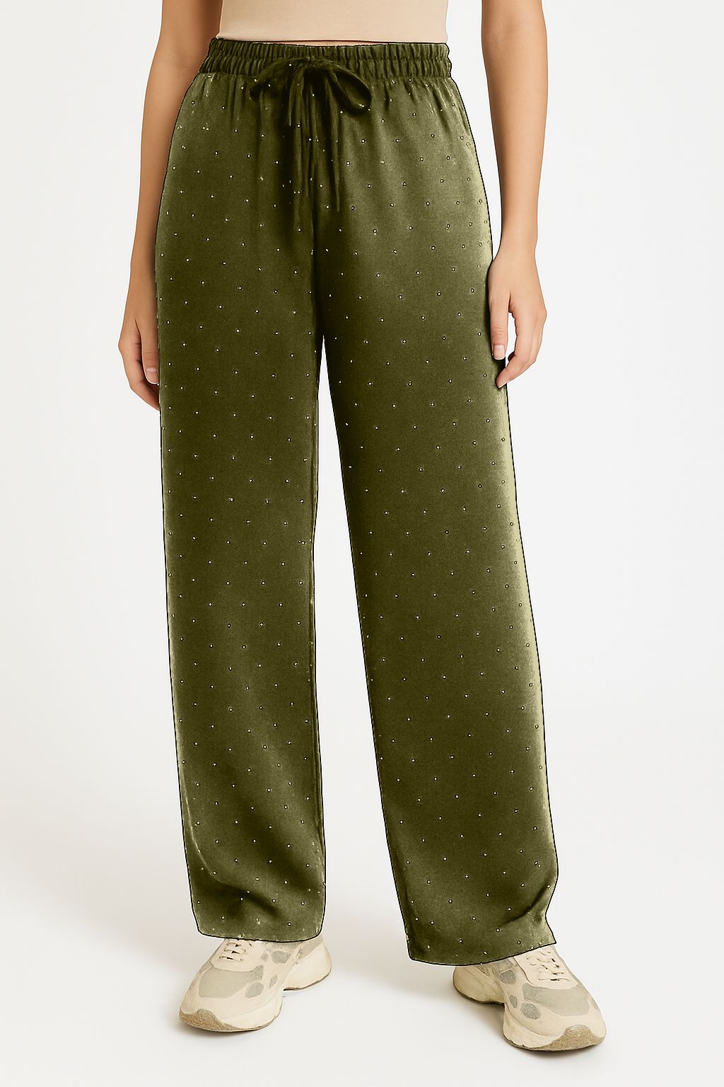Pantaloni palazzo brillantini