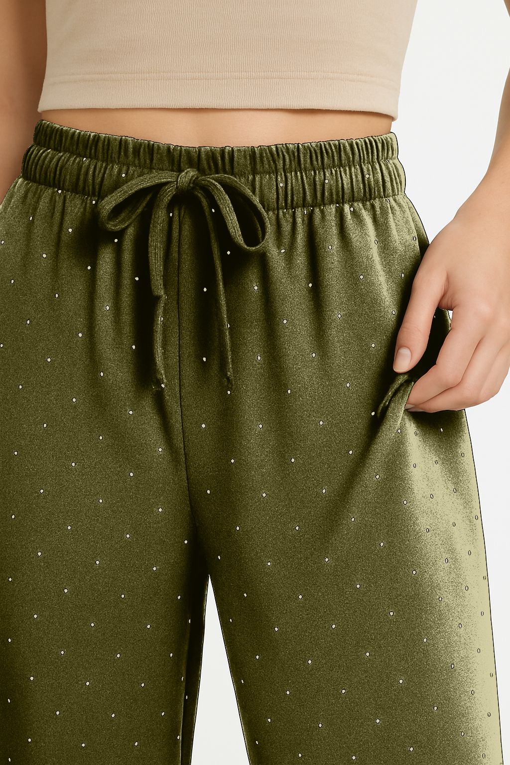 Pantaloni palazzo brillantini