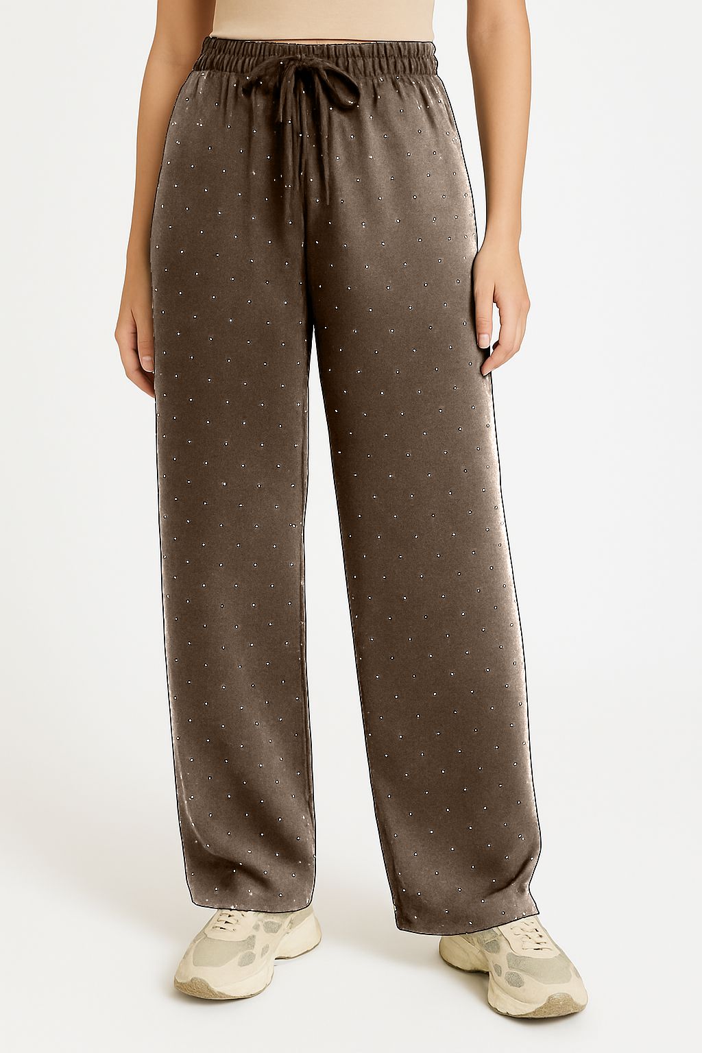 Pantaloni palazzo brillantini
