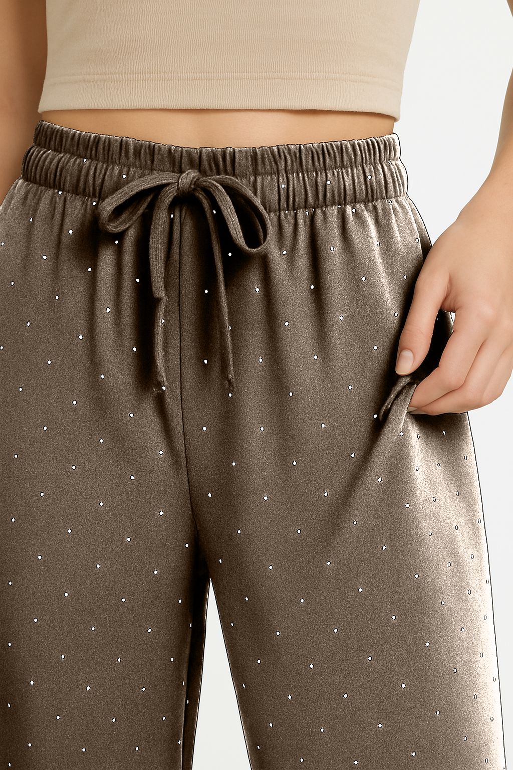 Pantaloni palazzo brillantini