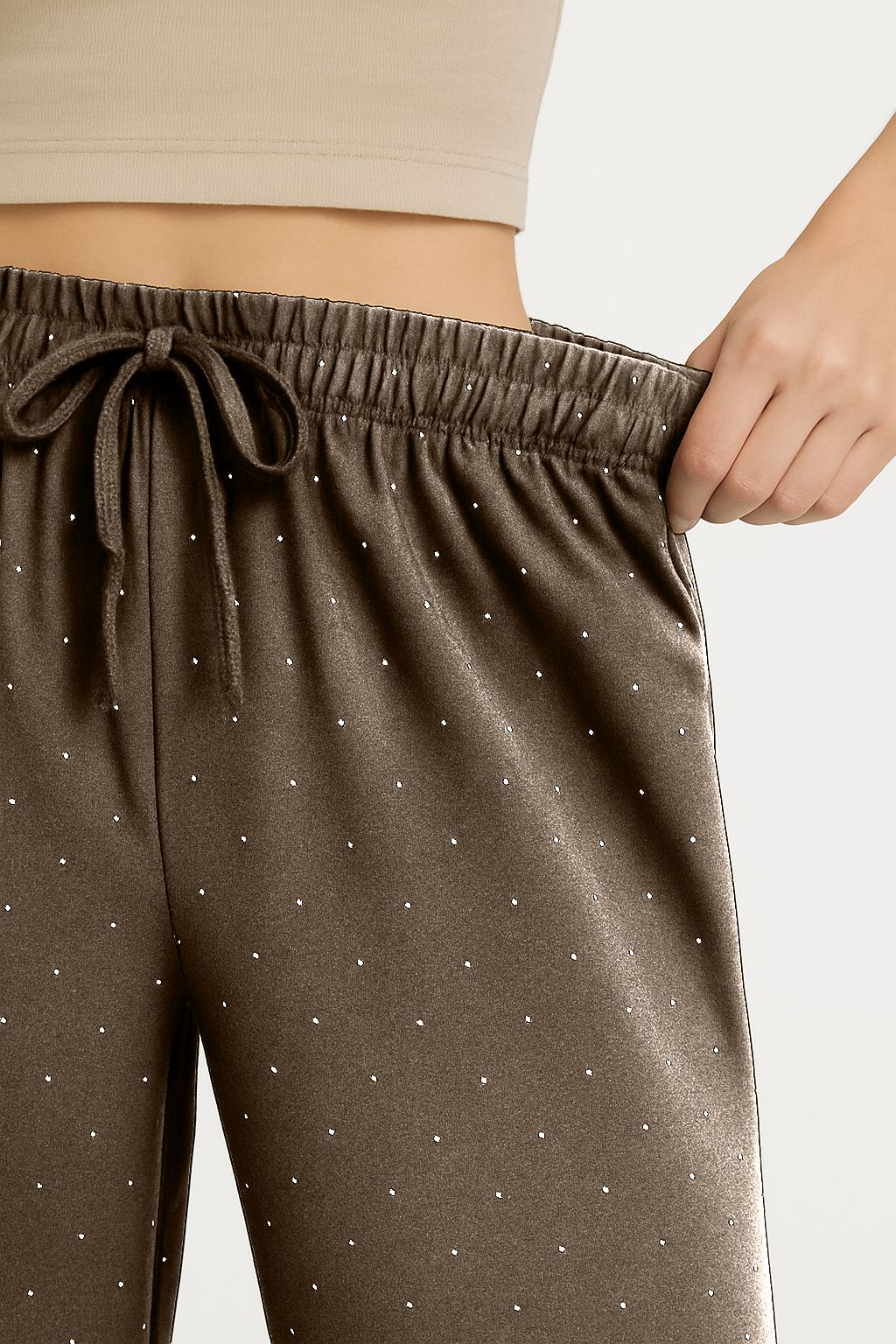 Pantaloni palazzo brillantini