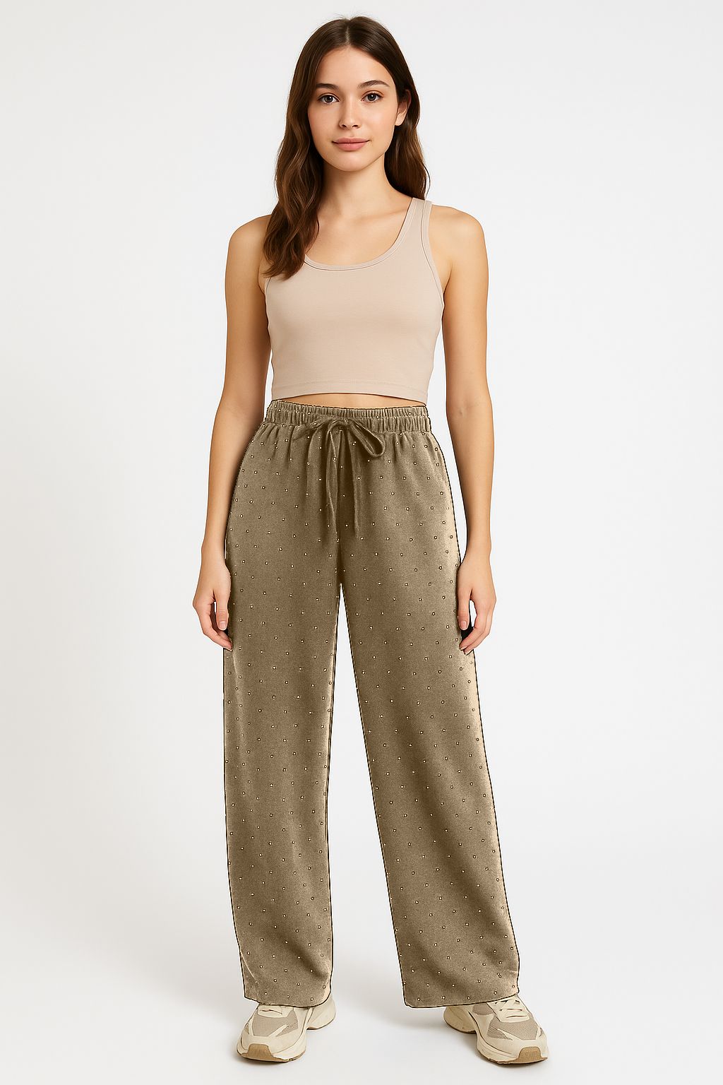 Pantaloni palazzo brillantini