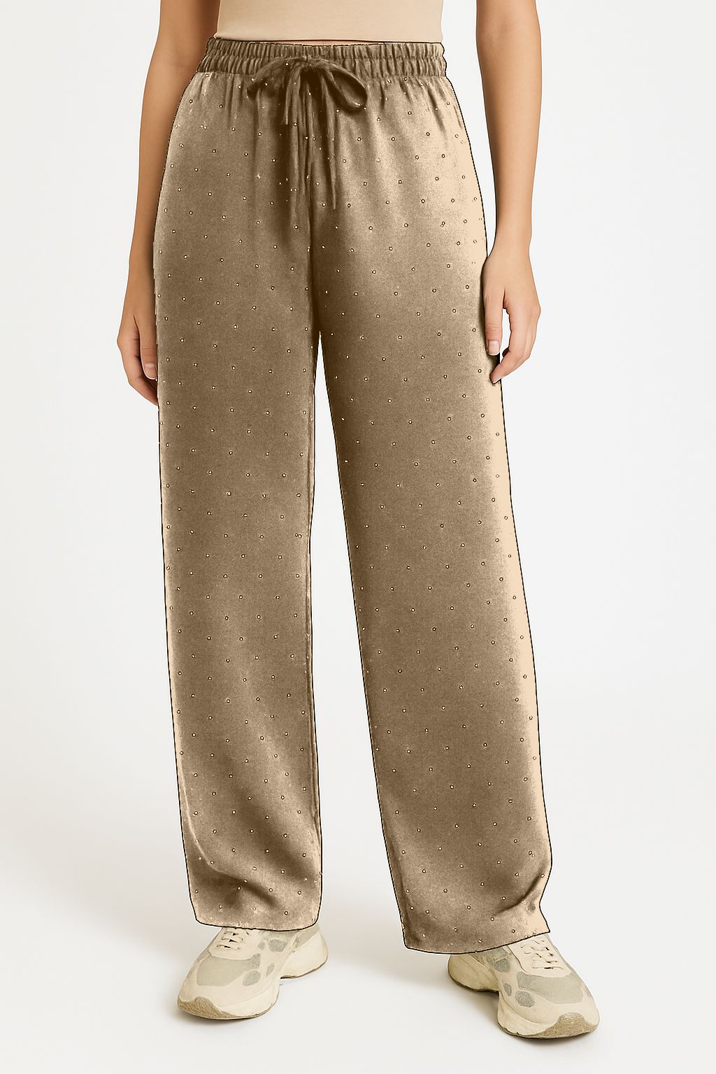 Pantaloni palazzo brillantini