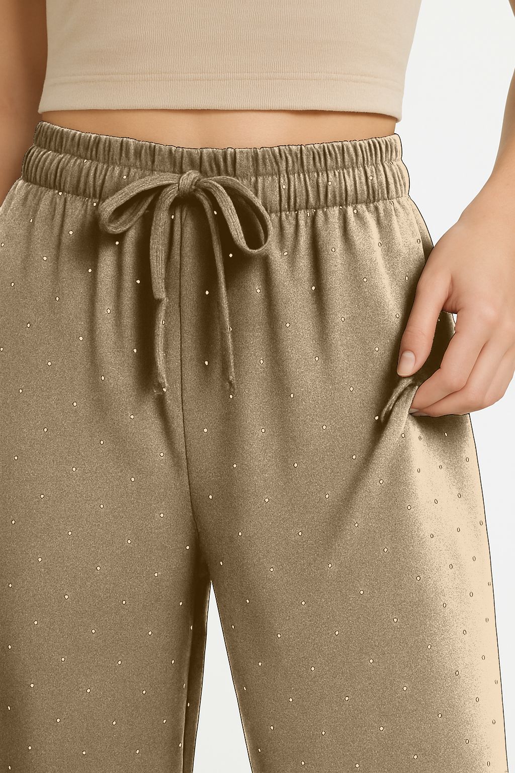 Pantaloni palazzo brillantini
