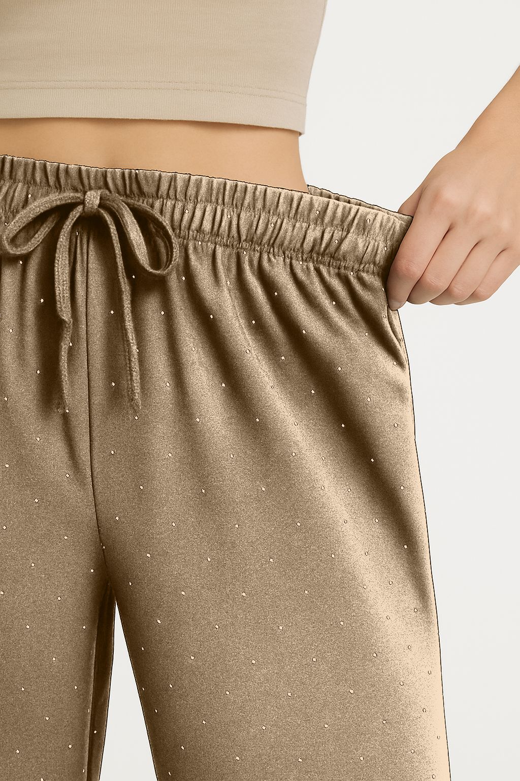 Pantaloni palazzo brillantini