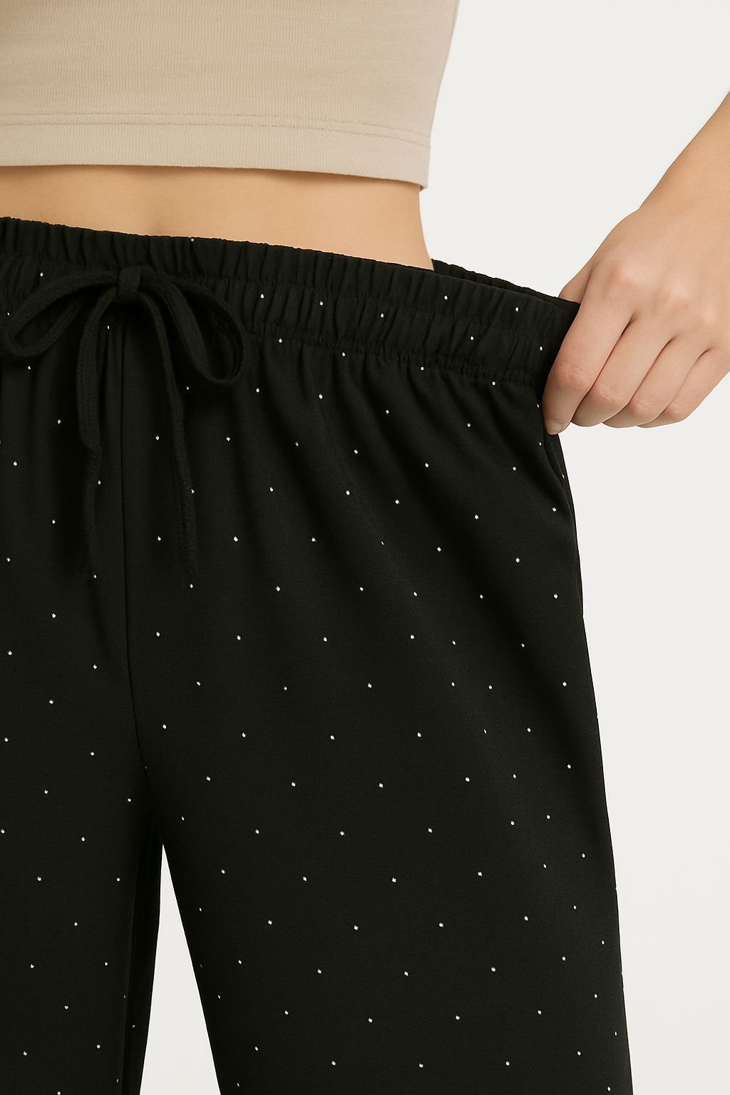 Pantaloni palazzo brillantini