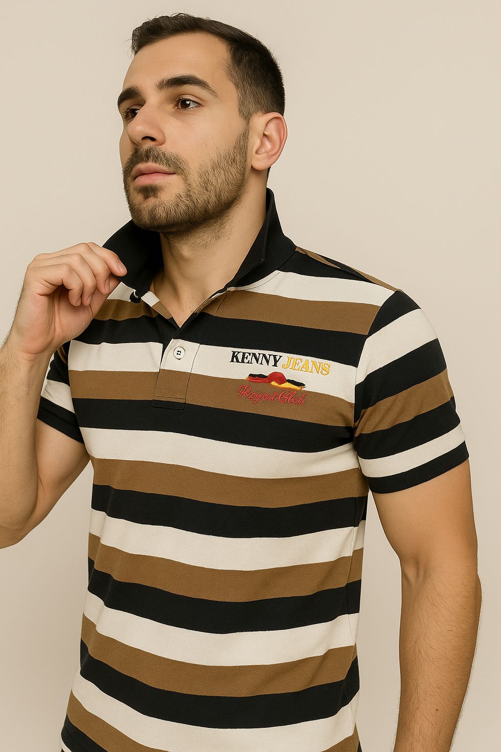Polo a righe uomo