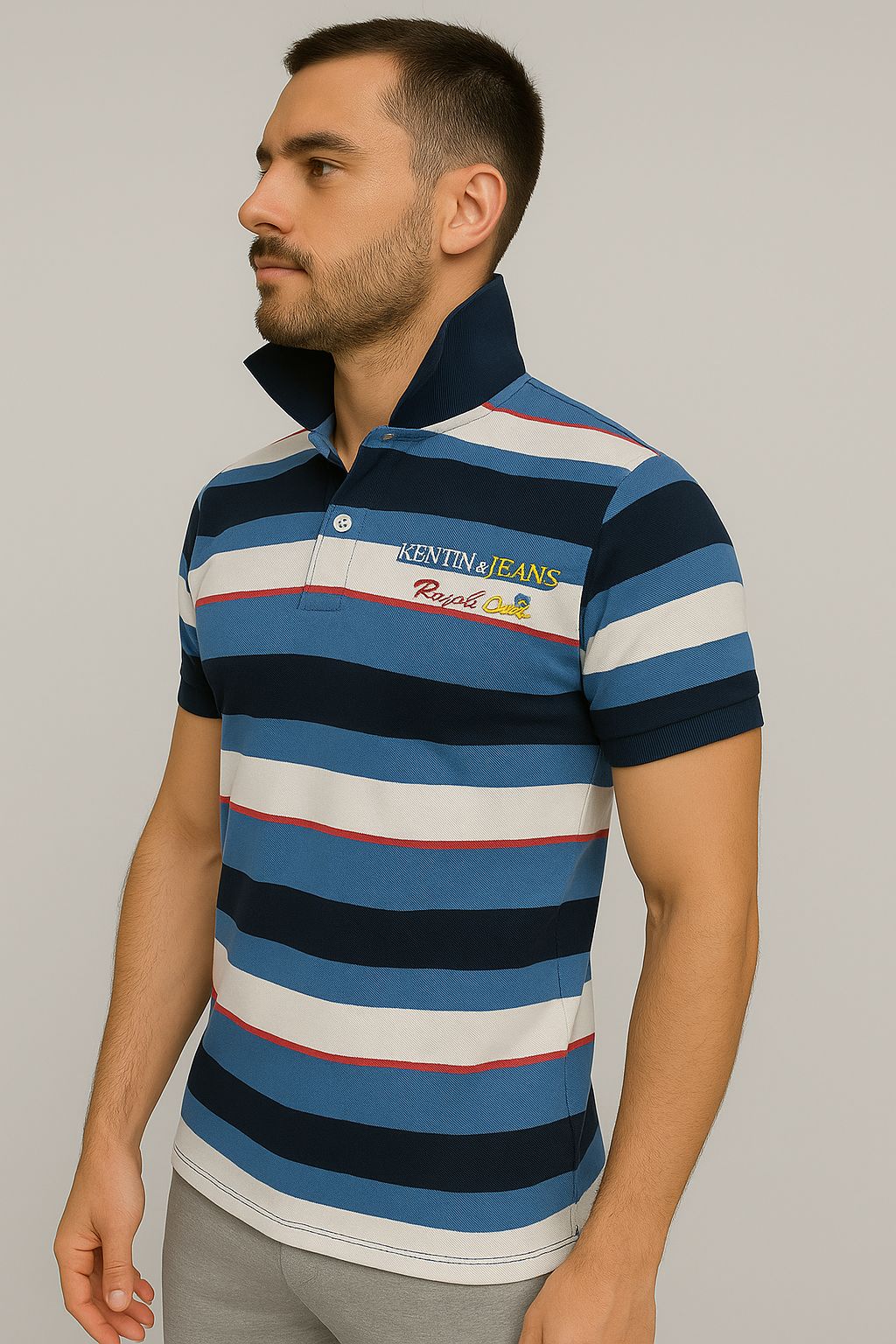 Polo a righe uomo
