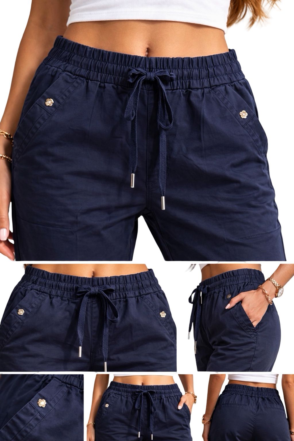 Pantaloni Cotone Elasticizzati